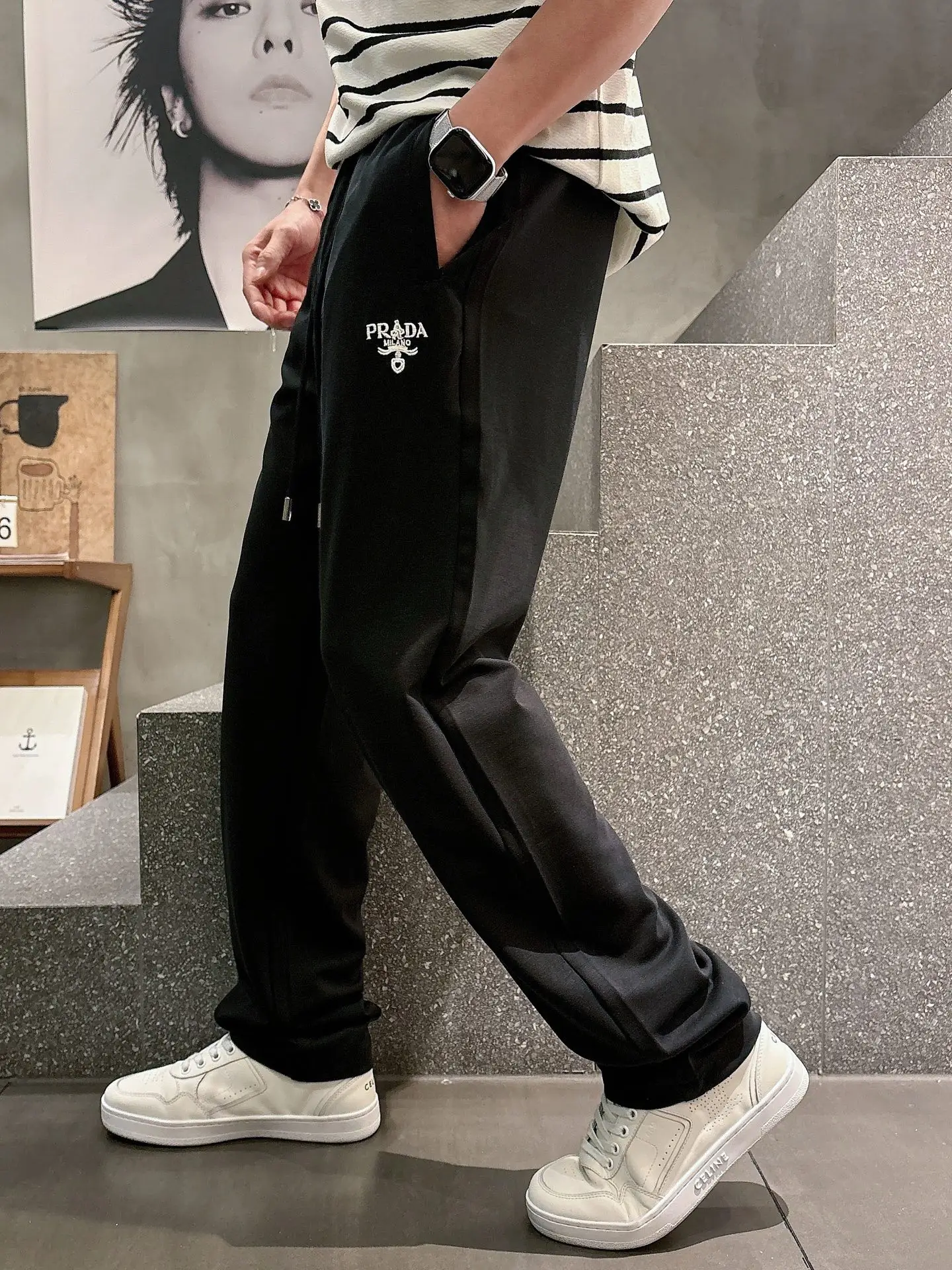 Logo-Embroidered Cotton-Blend Sweatpants D22513345 — view 7