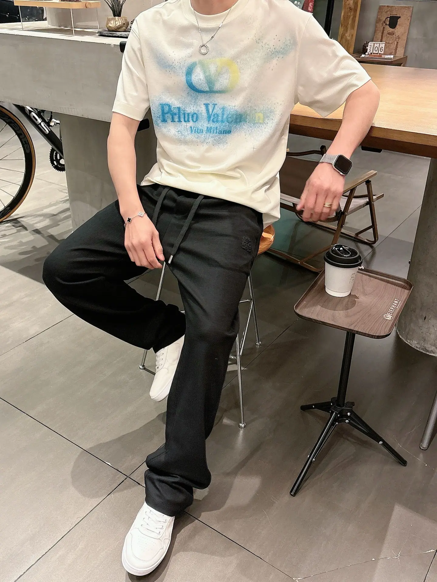 Logo-Embroidered Drawstring Trousers D22513341 — view 7