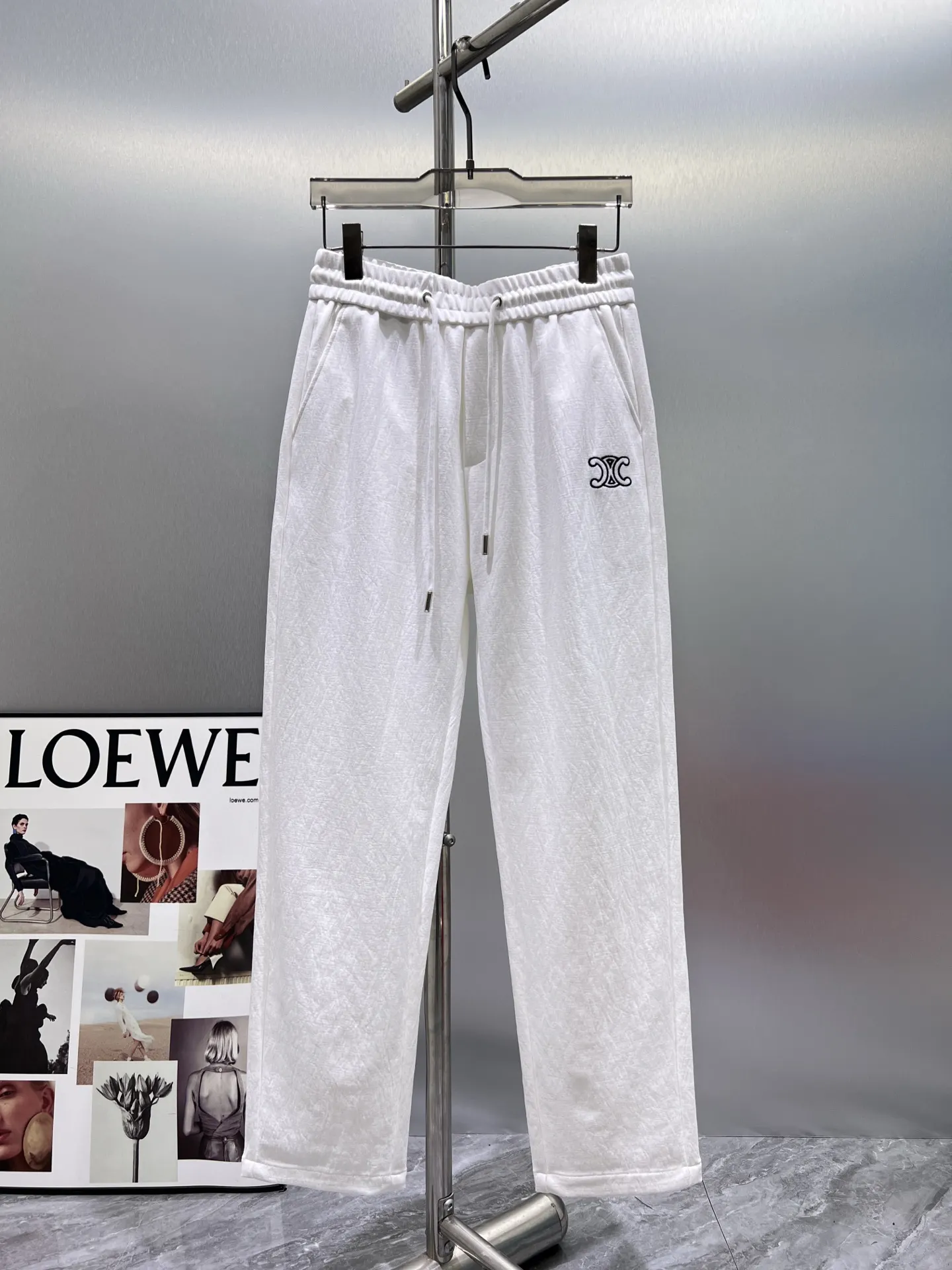 Logo Embroidered Cotton-Blend Sweatpants D22012369