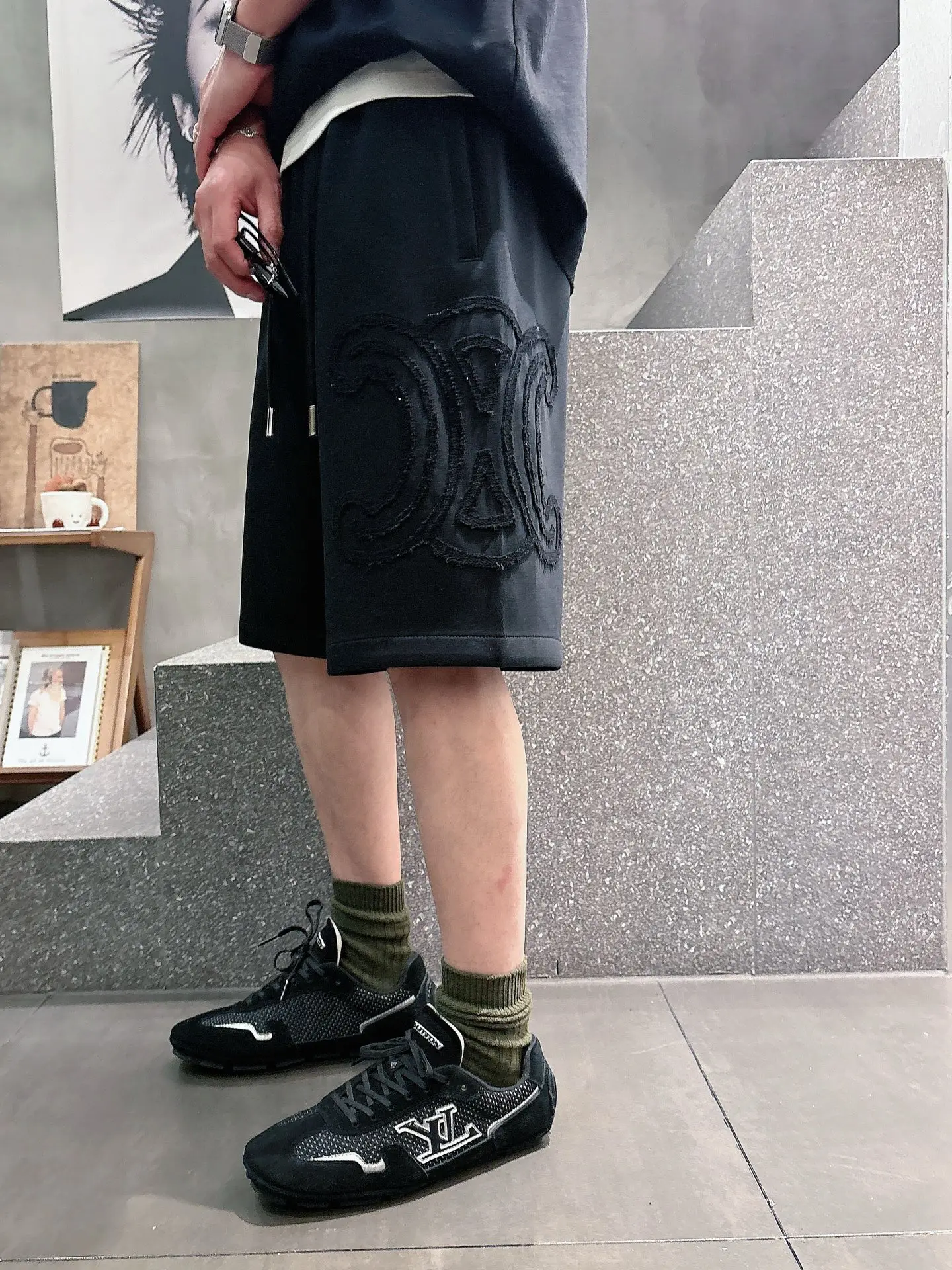 Logo Appliqué Cotton Jersey Shorts D20012457 — view 8