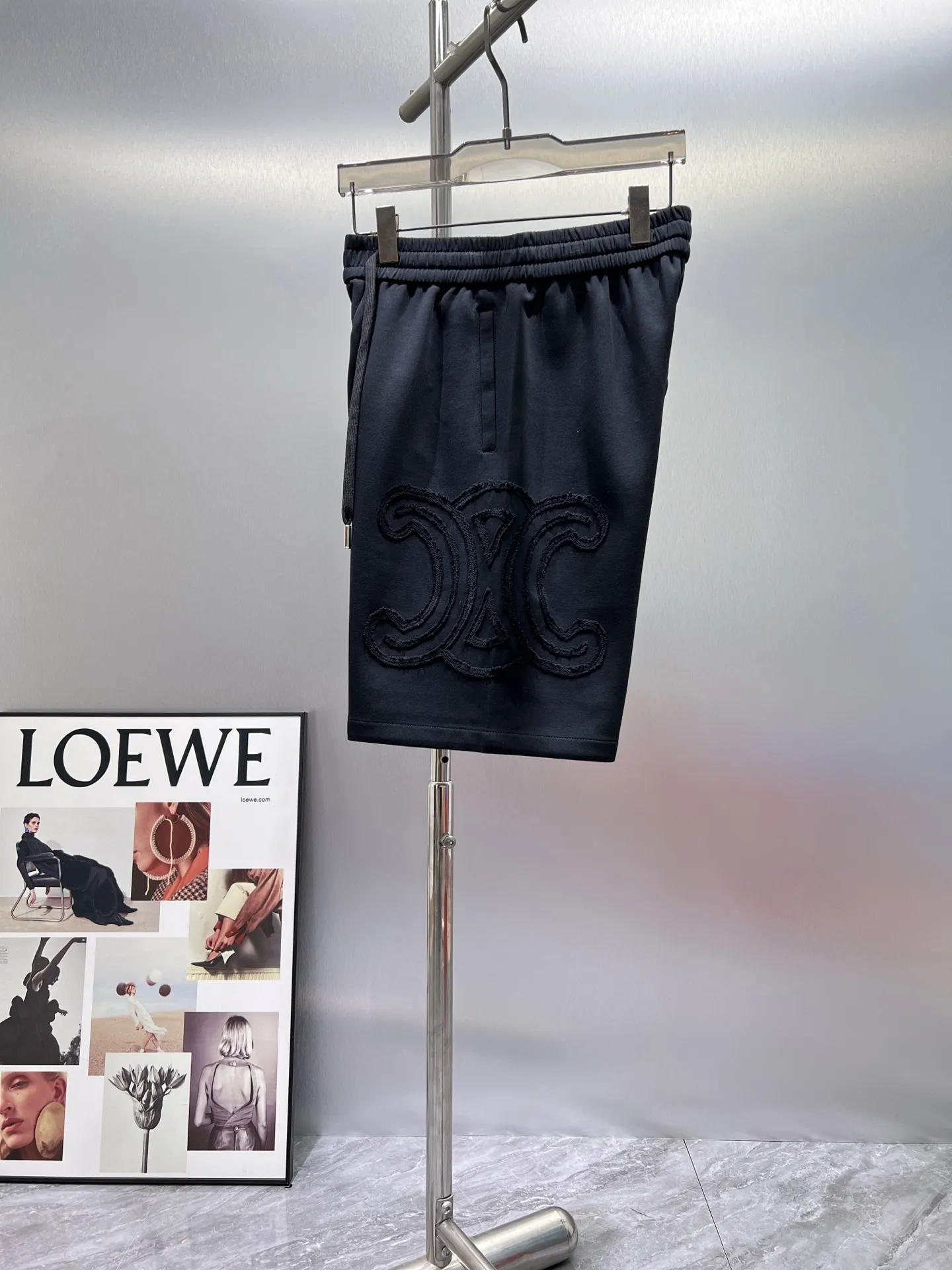 Logo Appliqué Cotton-Jersey Shorts D20012433 — view 3