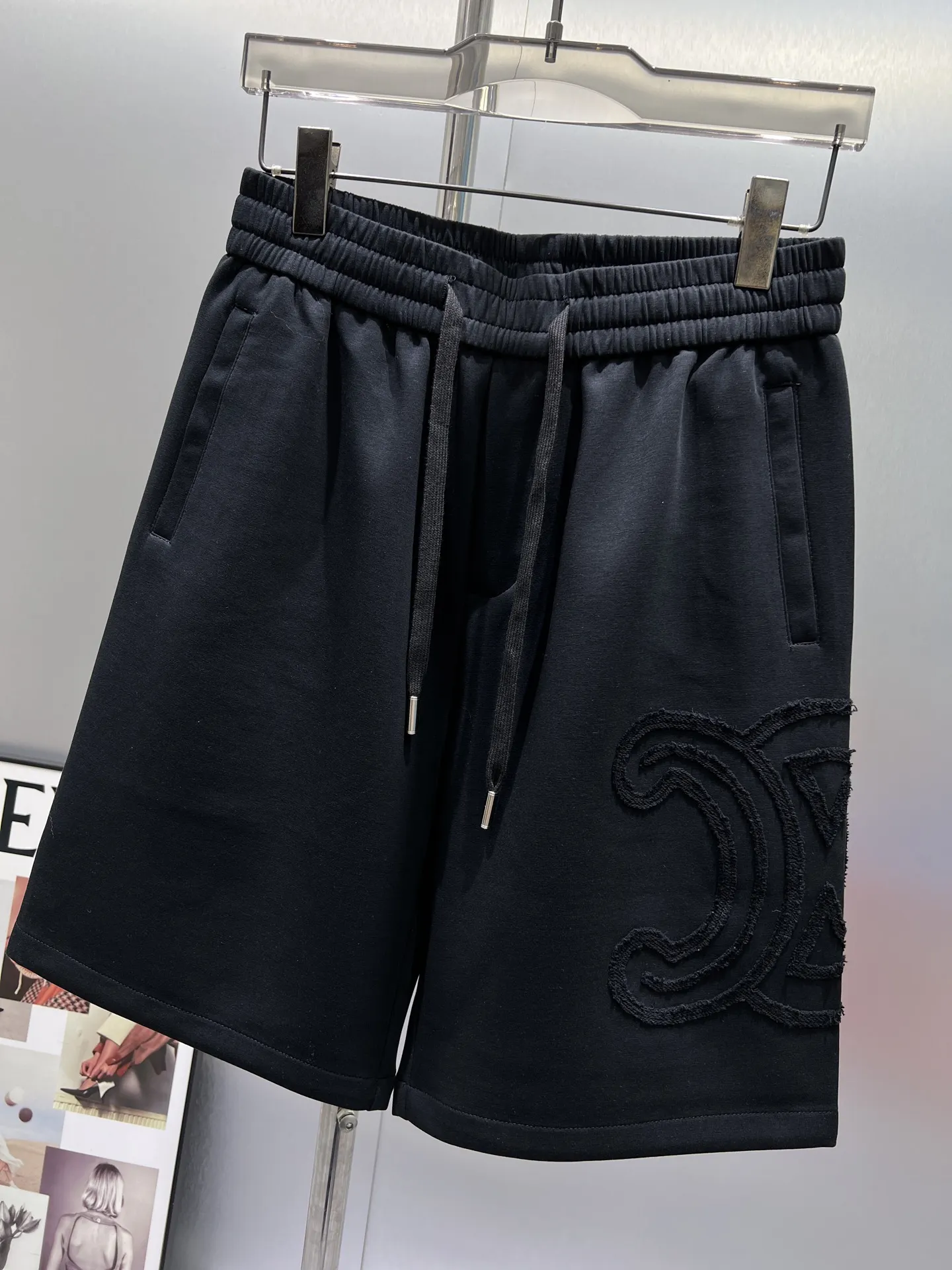 Logo Appliqué Cotton-Jersey Shorts D20012433 — view 4