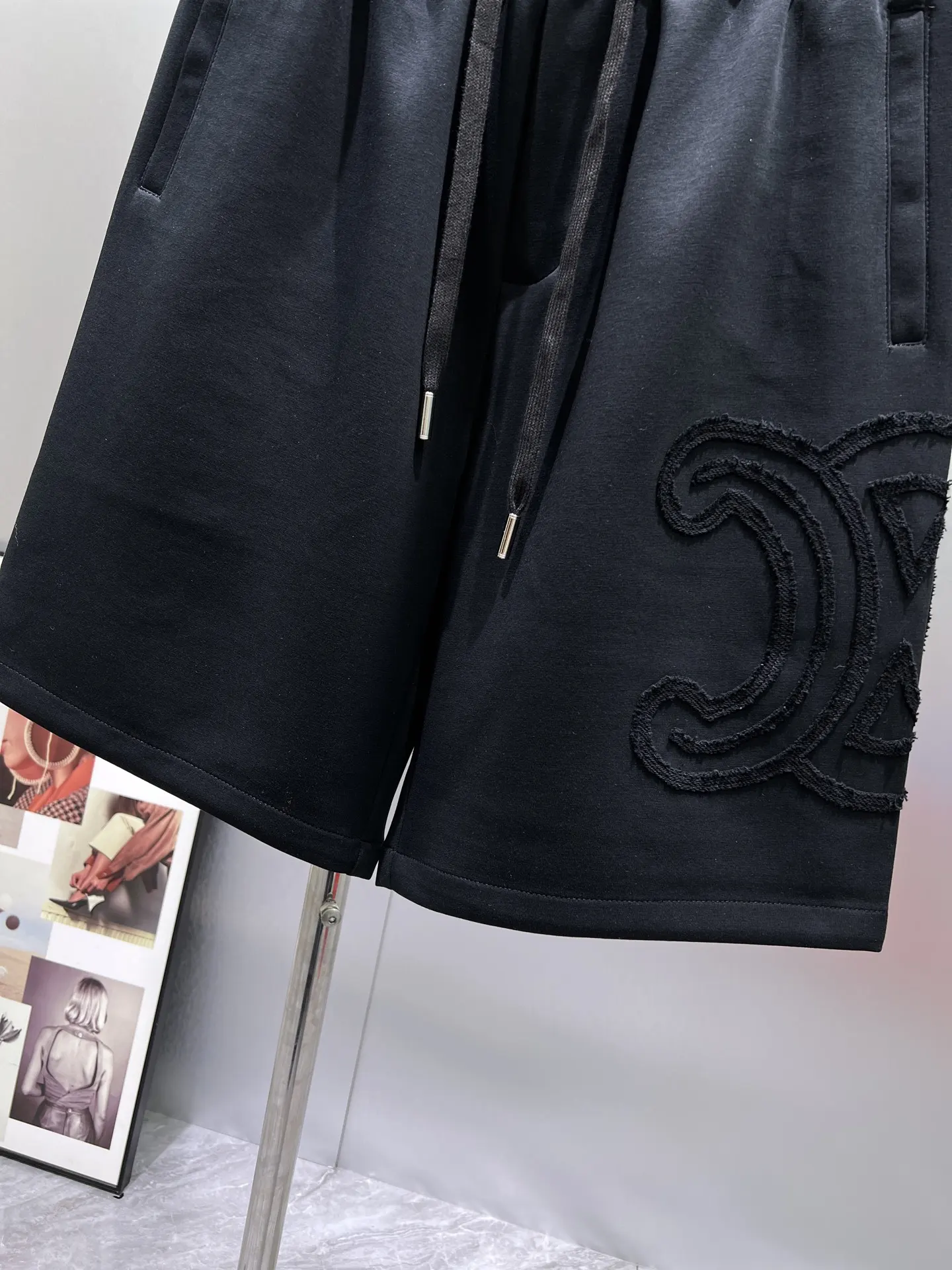 Logo Appliqué Cotton-Jersey Shorts D20012433 — view 5