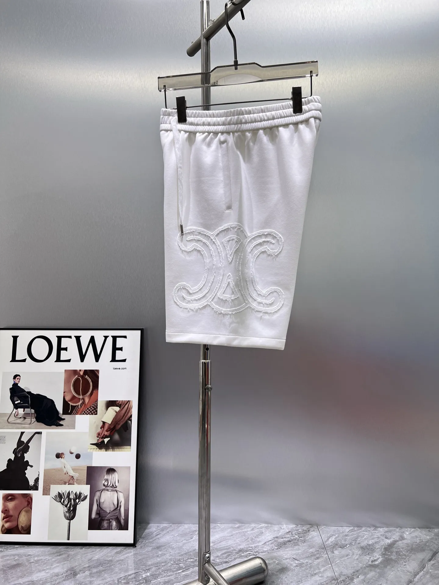 Logo Appliqué Cotton-Jersey Shorts D20012432 — view 3