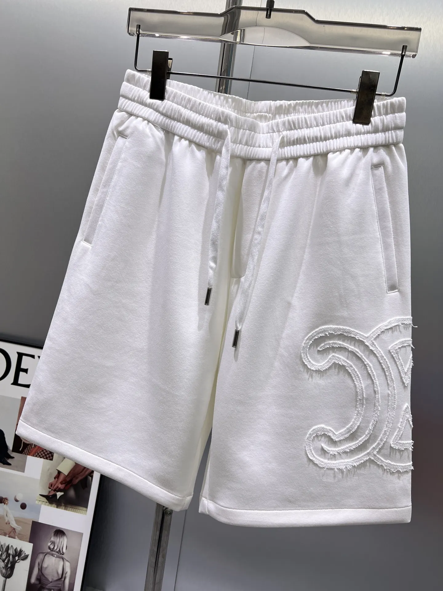 Logo Appliqué Cotton-Jersey Shorts D20012432 — view 4