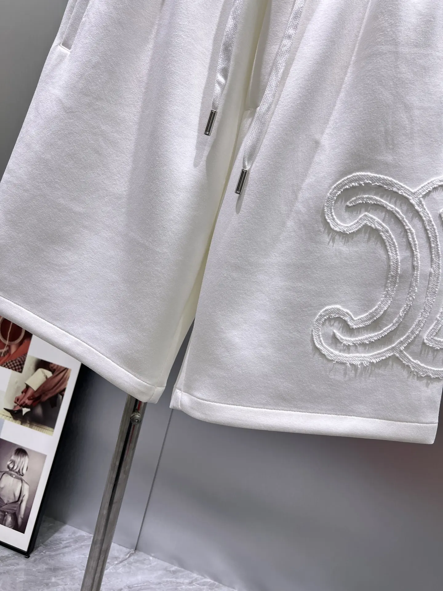Logo Appliqué Cotton-Jersey Shorts D20012432 — view 5