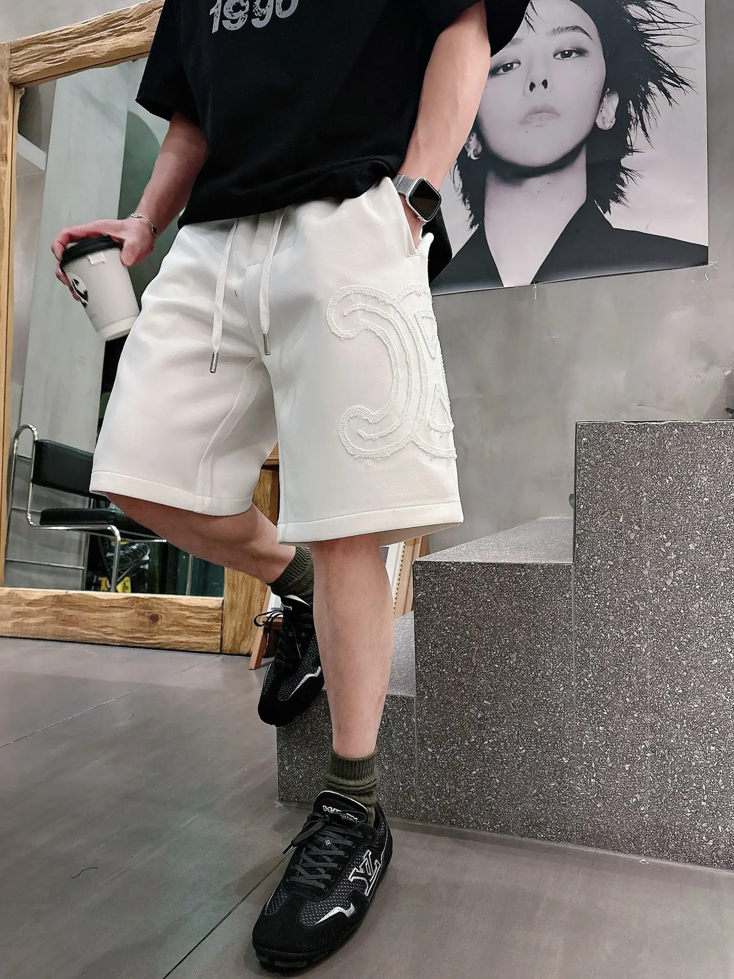 Logo Appliqué Cotton-Blend Shorts D20012456 — view 6