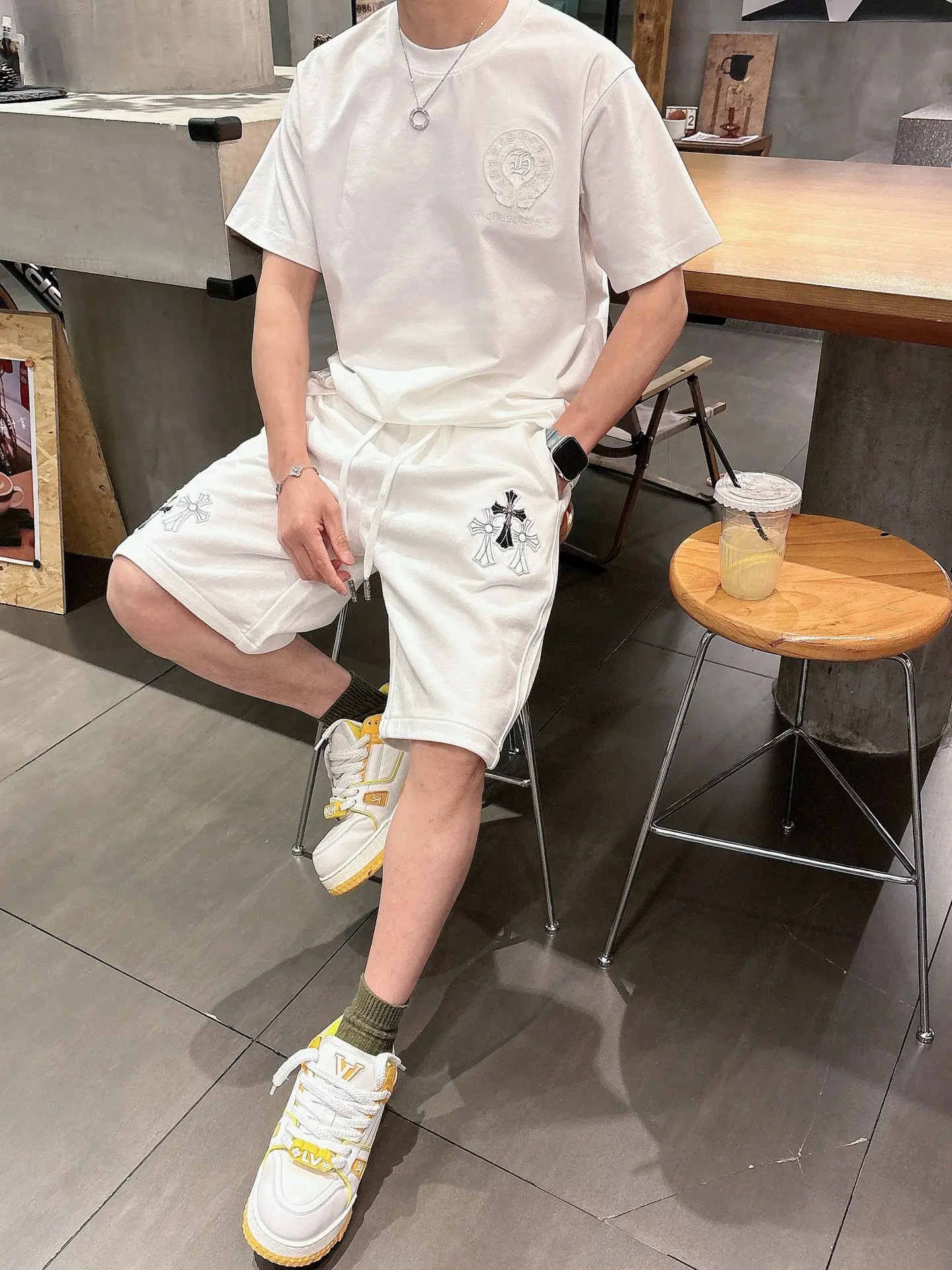 Logo Patch Cotton-Jersey Shorts D21012444 — view 8