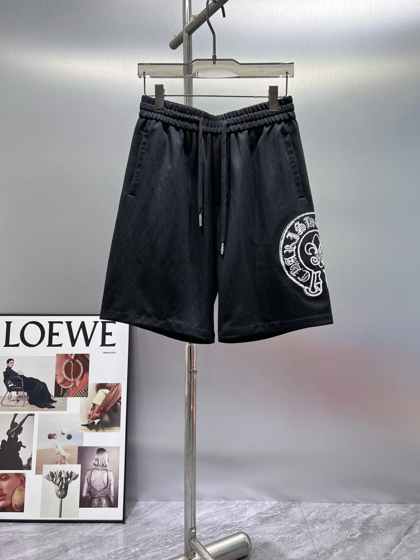 Logo Embroidered Cotton-Jersey Shorts D20012429