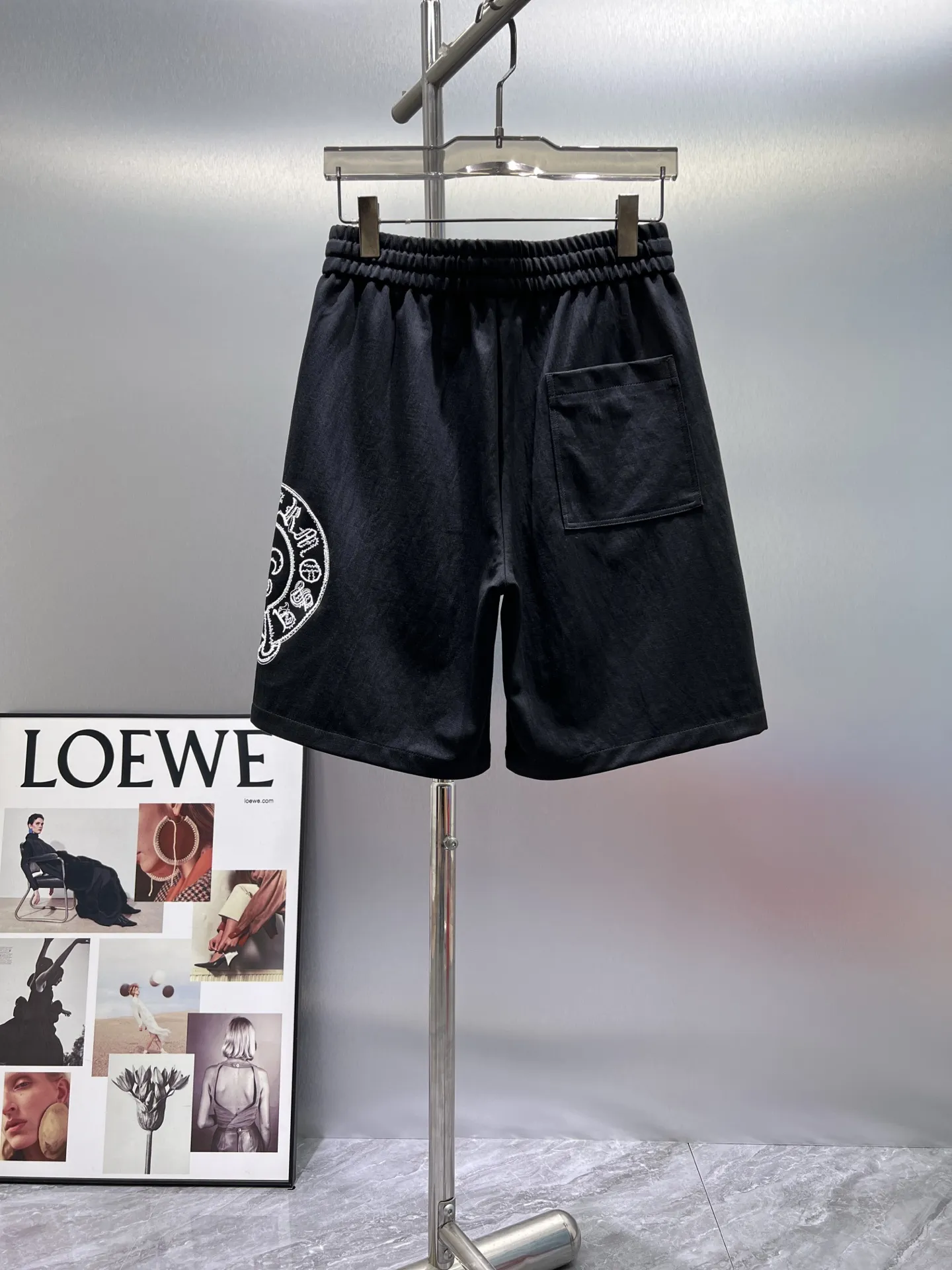 Logo Embroidered Cotton-Jersey Shorts D20012429 — view 2