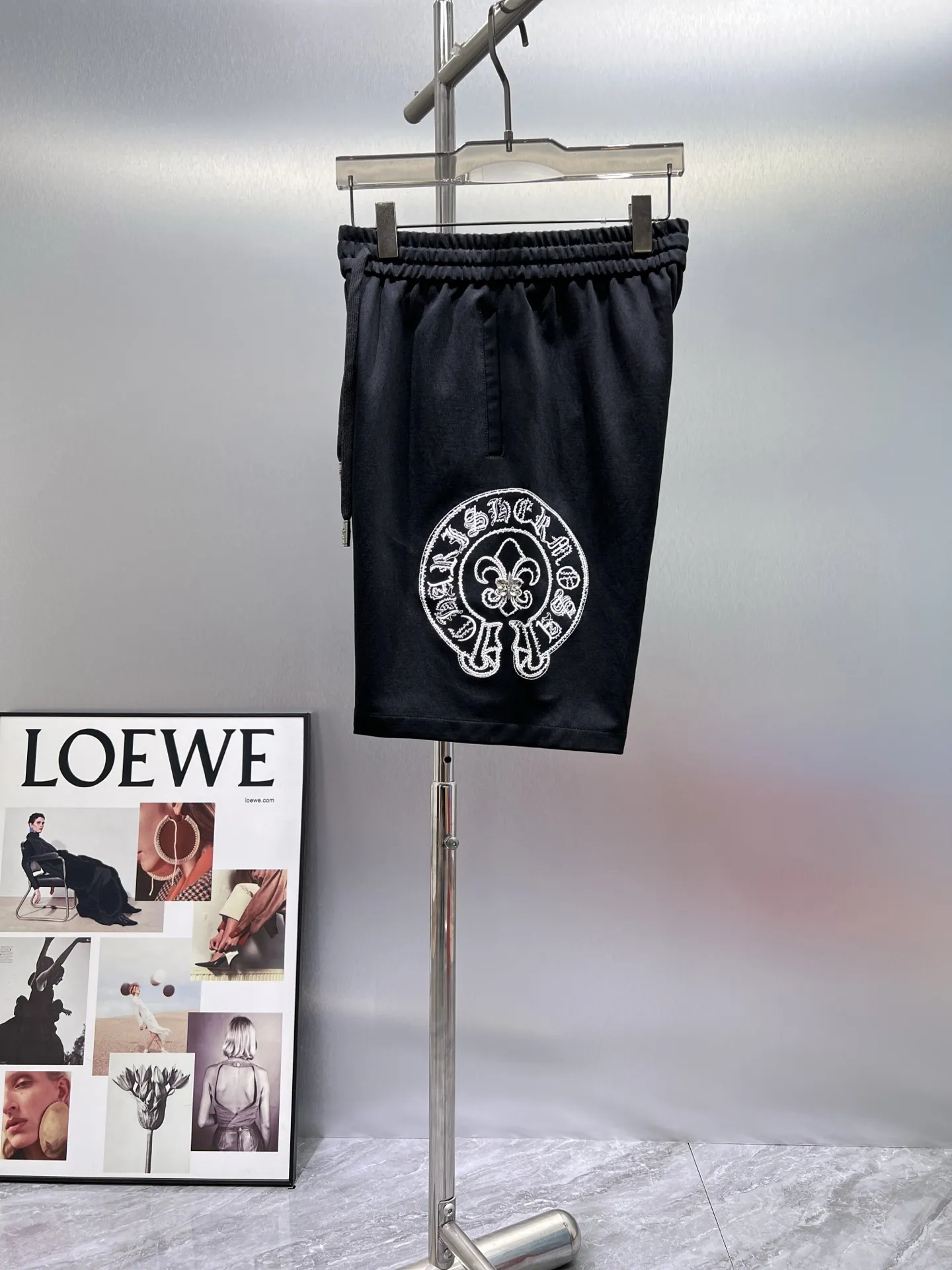 Logo Embroidered Cotton-Jersey Shorts D20012429 — view 6