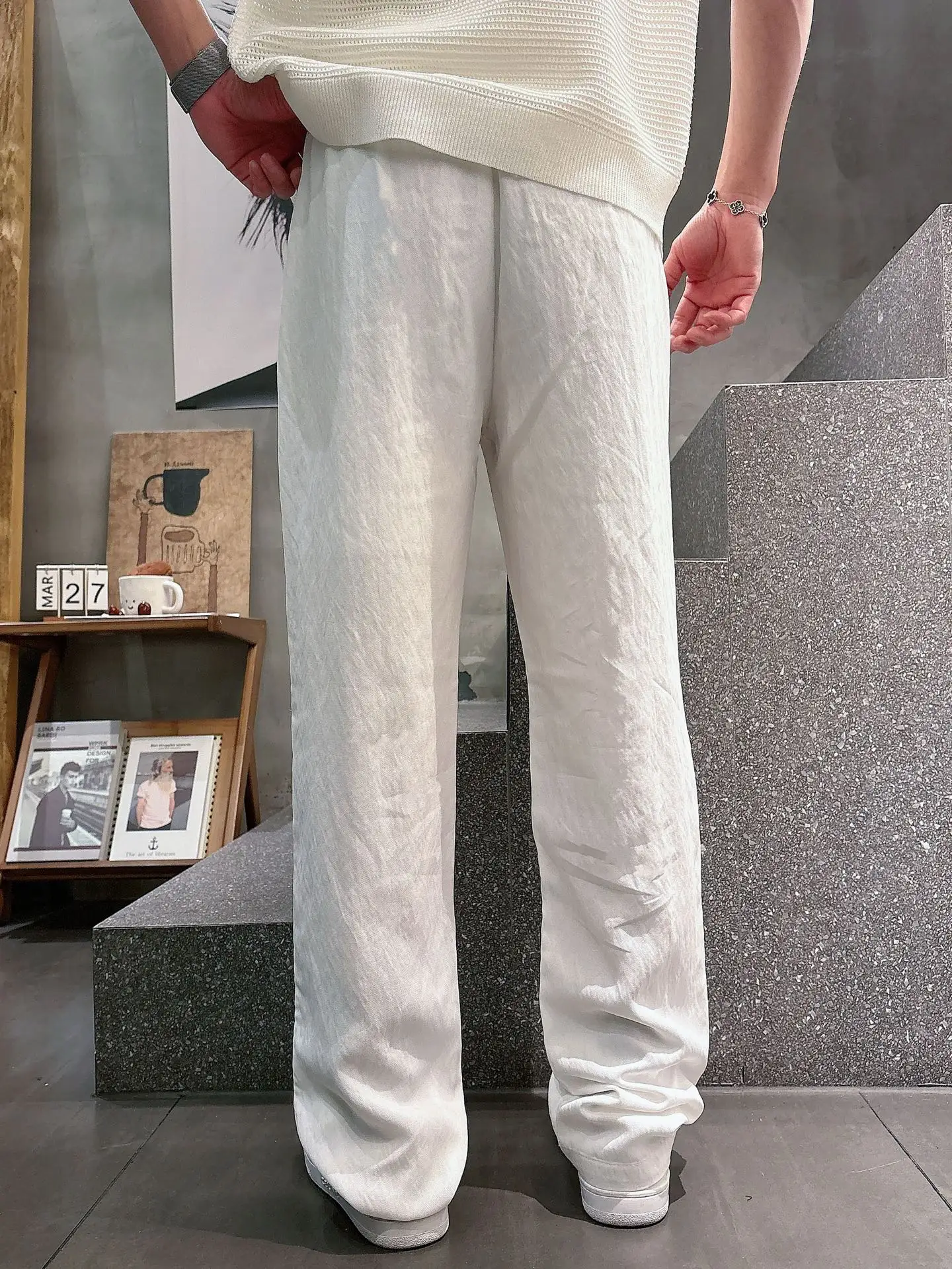 Logo-Patch Drawstring Casual Trousers D23012397 — view 7