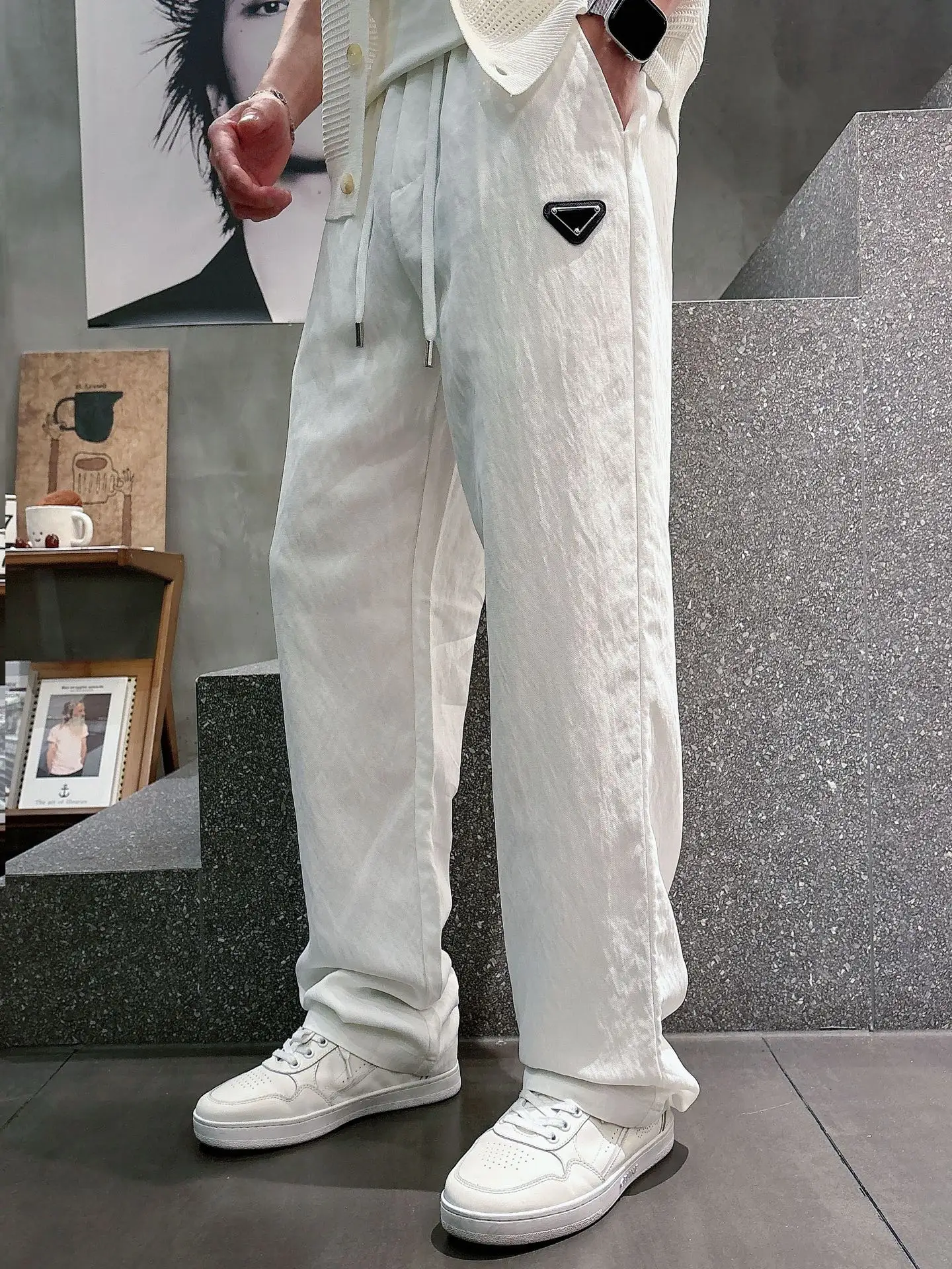 Logo-Patch Drawstring Casual Trousers D23012397 — view 9