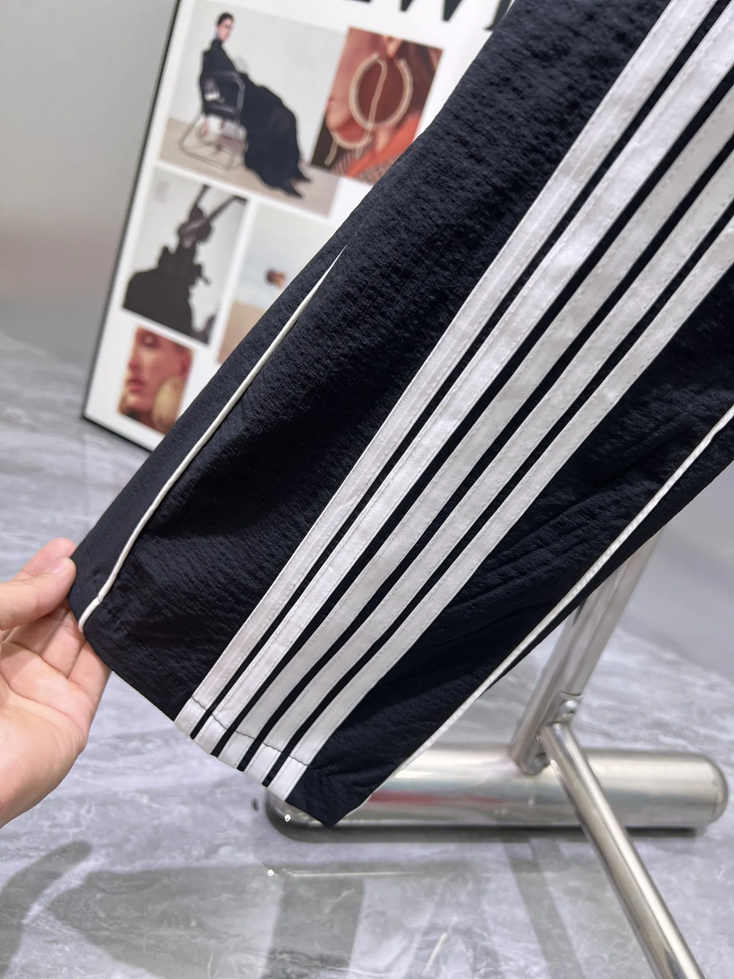 Logo-Embroidered Striped Track Pants D23512354 — view 8