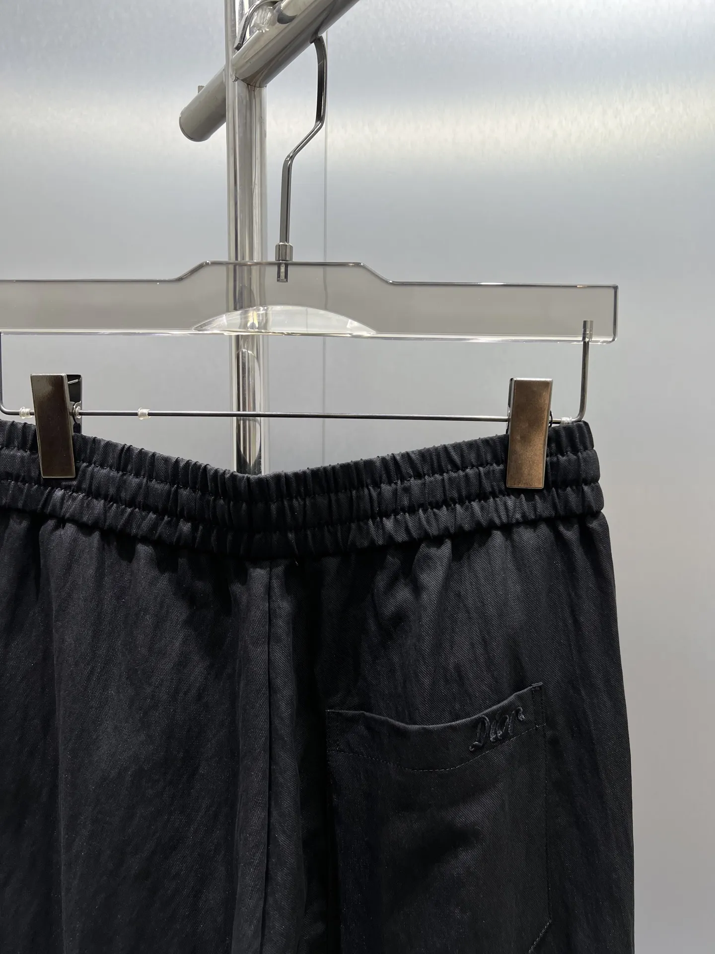 Logo-Embroidered Tencel-Linen Trousers D23012413 — view 6