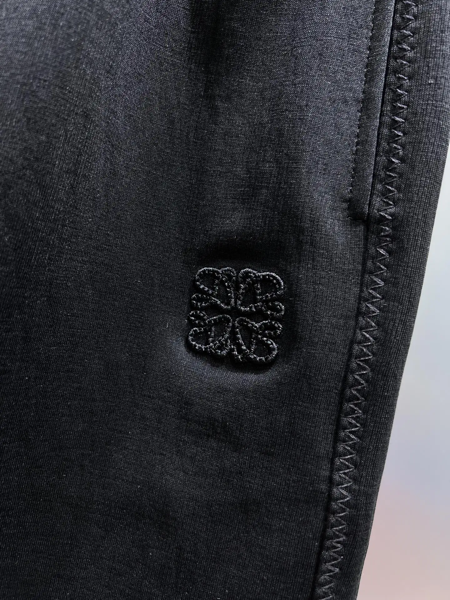 Anagram Embroidered Cotton-Blend Shorts D20012417 — view 6