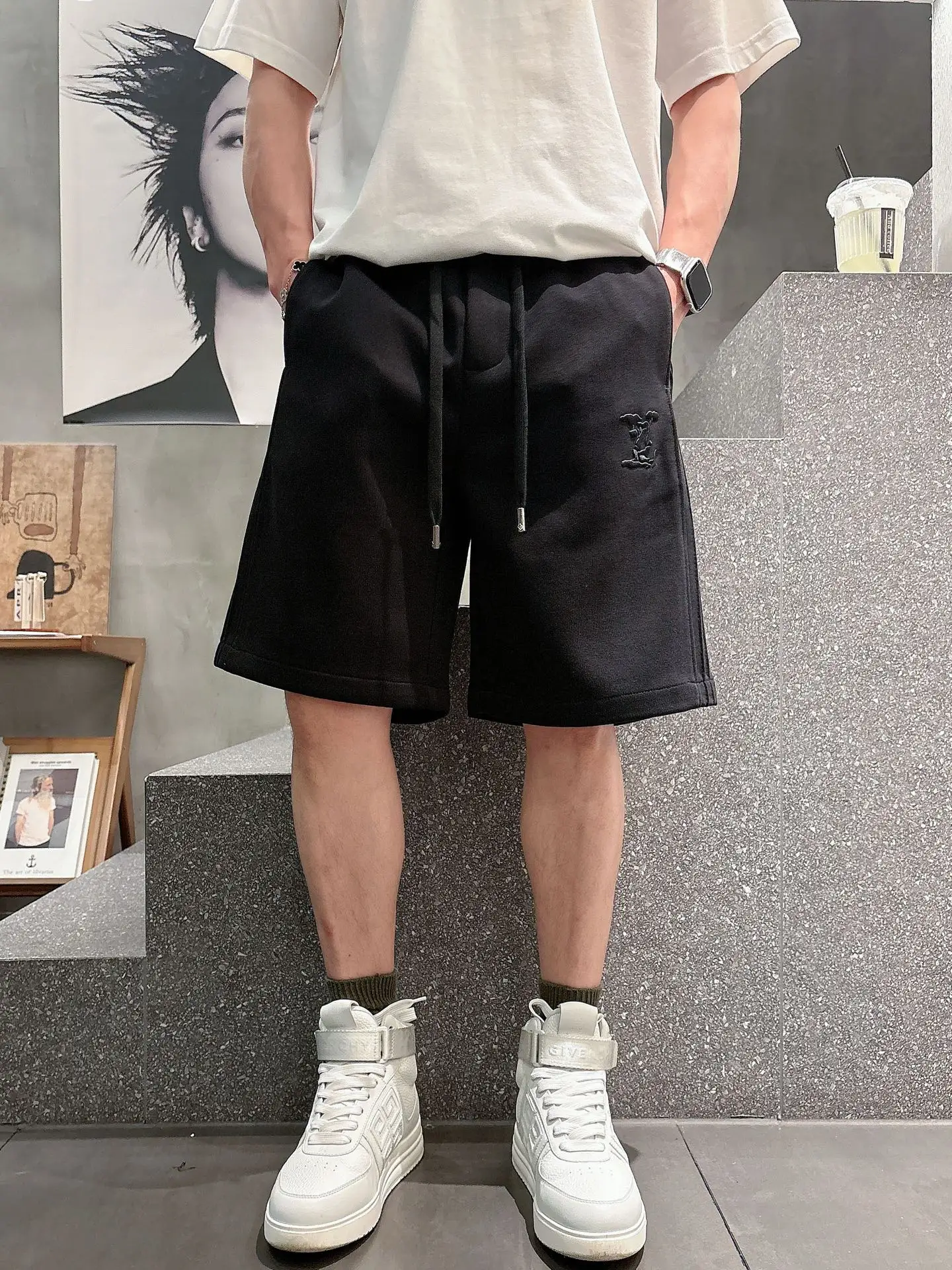 Embroidered Monogram Jersey Shorts D18011429