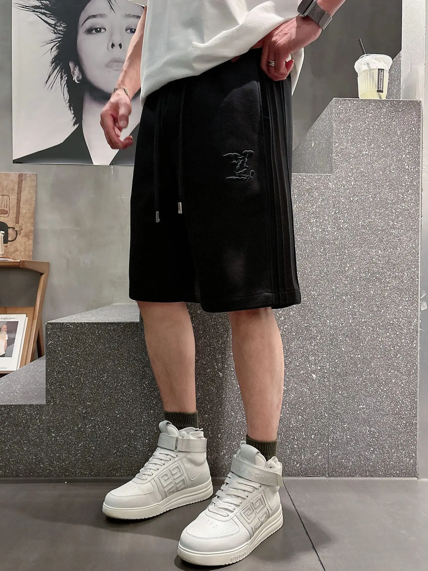 Embroidered Monogram Jersey Shorts D18011429 — view 3