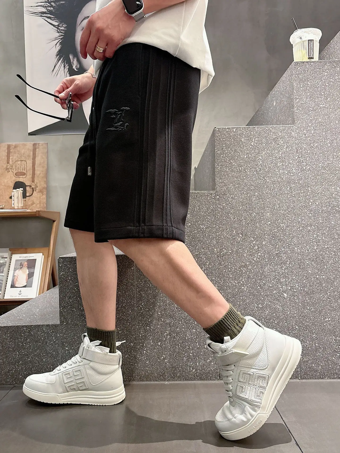 Embroidered Monogram Jersey Shorts D18011429 — view 4
