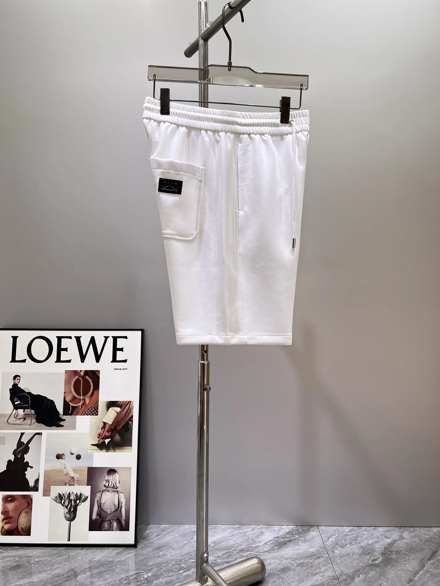 Embroidered Logo Cotton-Jersey Shorts D17011412 — view 3