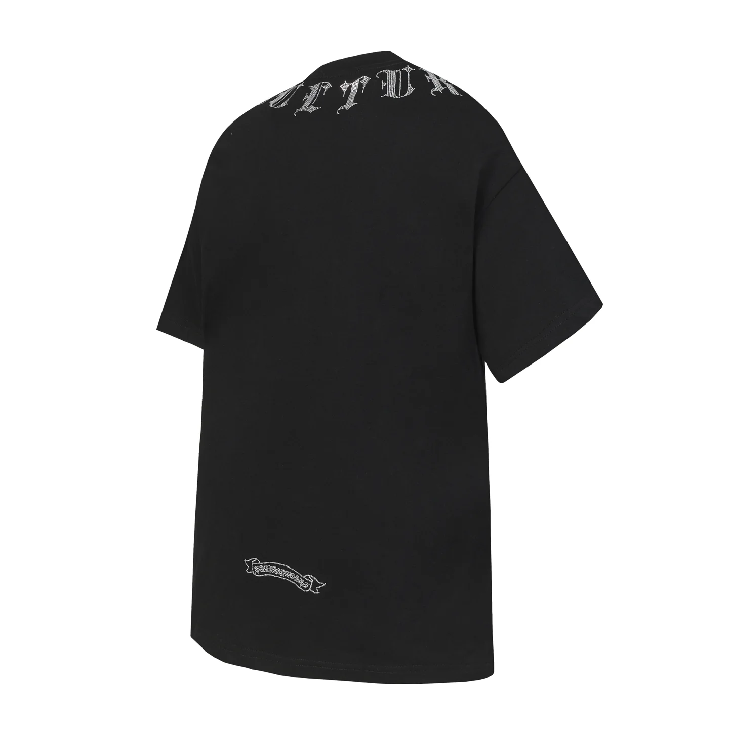 Rhinestone Gothic Script Cotton T-Shirt D10013927 — view 3