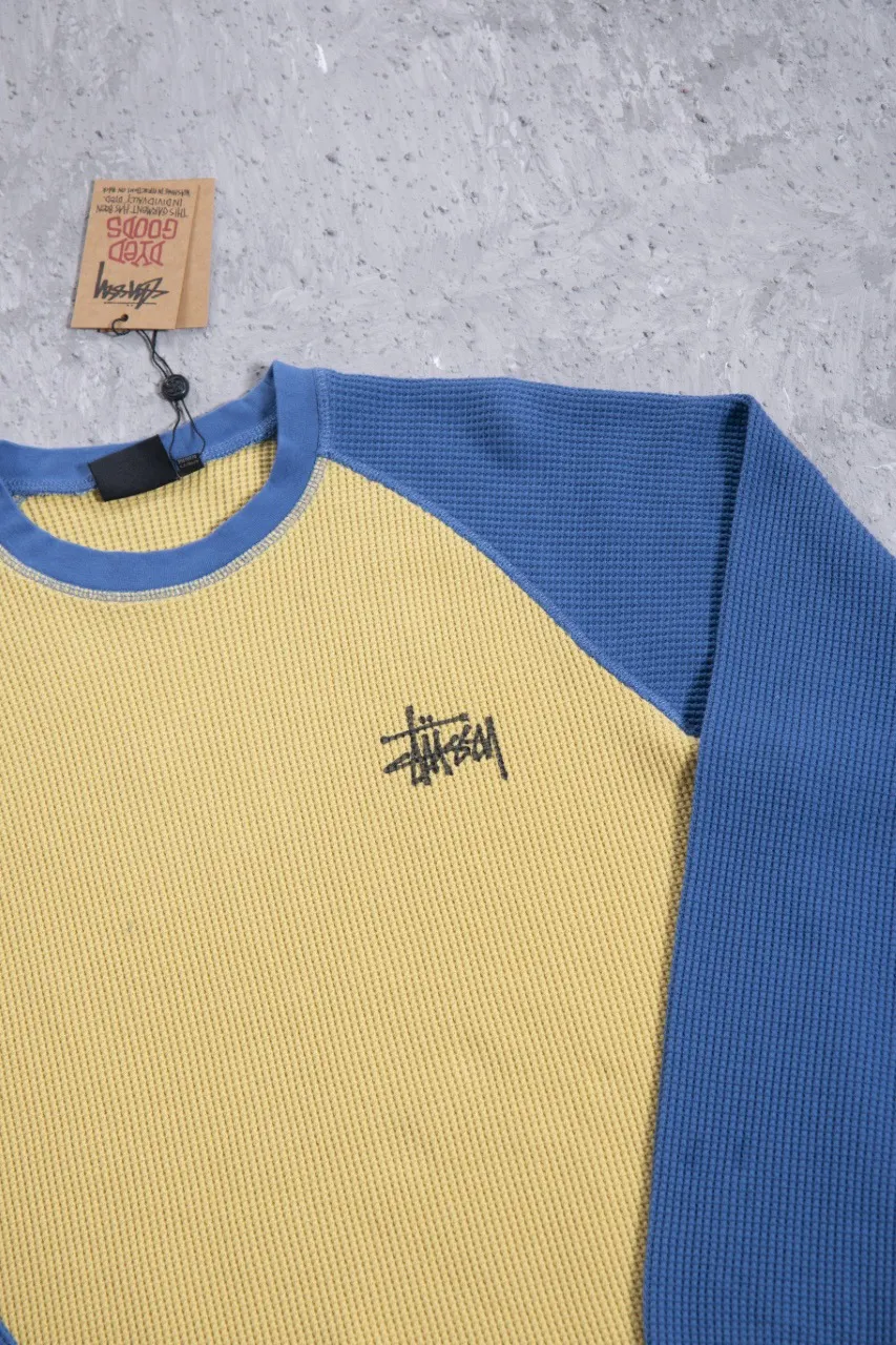 Waffle-Knit Enzyme-Washed Long Sleeve Top D16524987 — view 150
