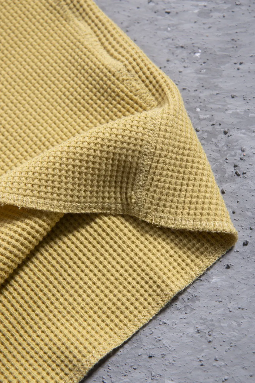 Waffle-Knit Enzyme-Washed Long Sleeve Top D16524987 — view 165