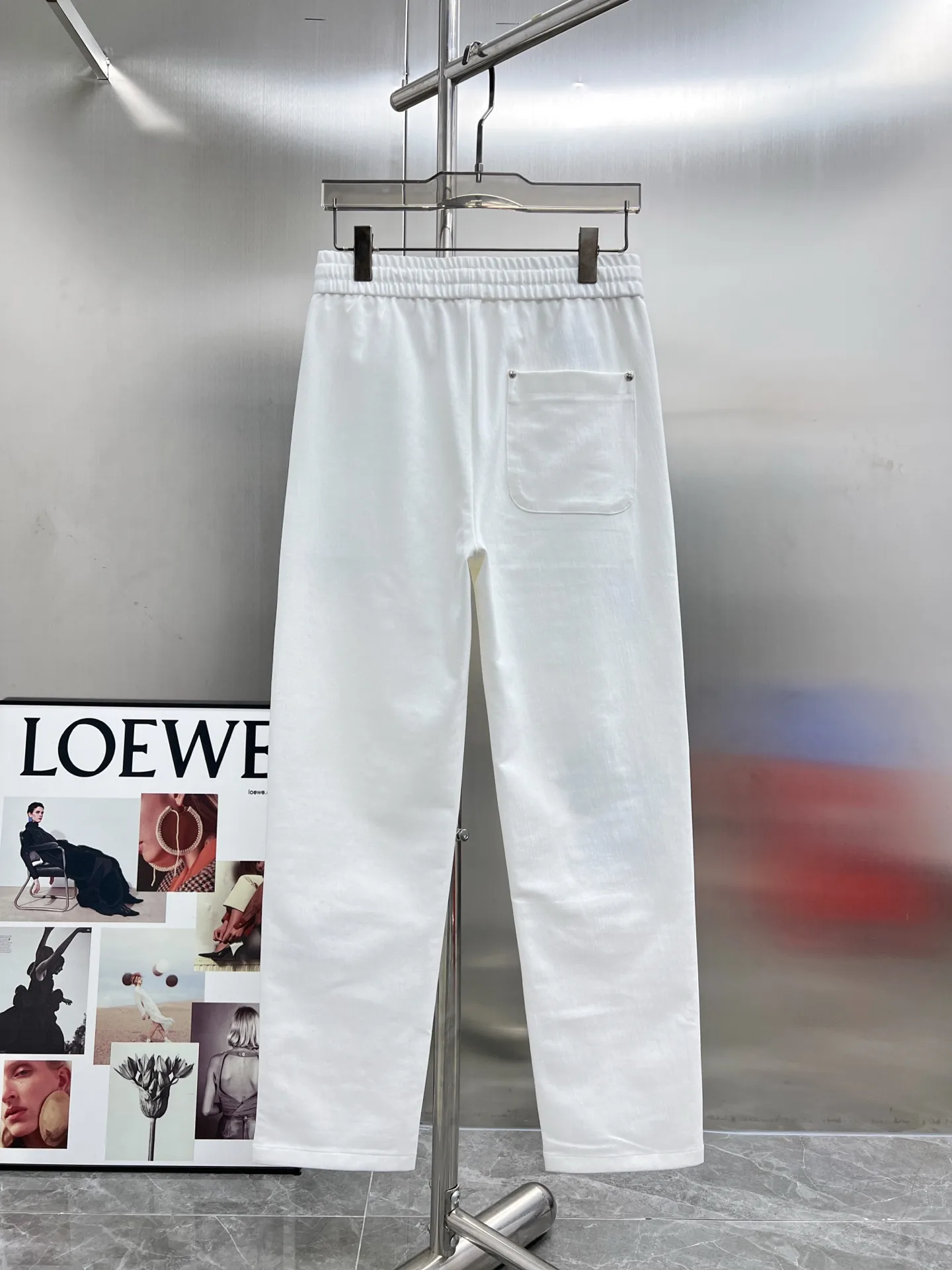 Leather Cross Patch Drawstring Sweatpants D23514650 — view 2