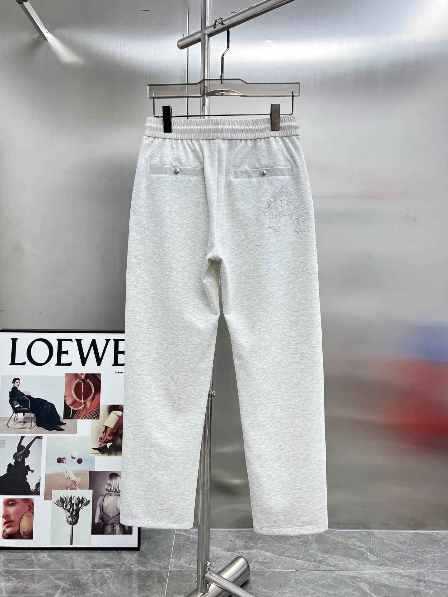 Logo-Appliqué Cotton-Blend Sweatpants D22014644 — view 2