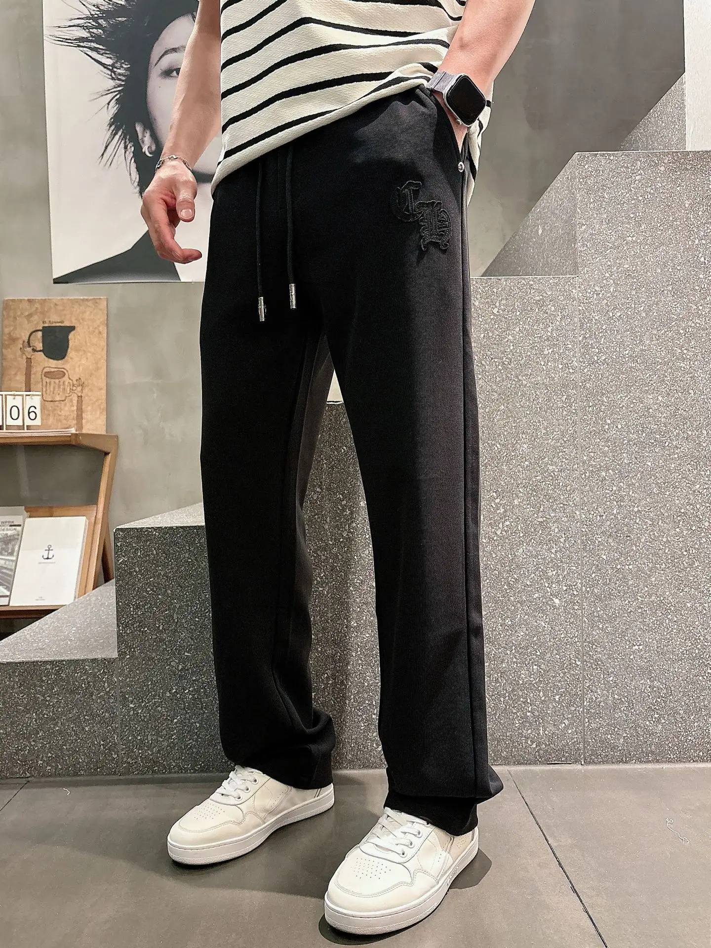 Logo-Appliqué Cotton-Blend Sweatpants D22013349 — view 7