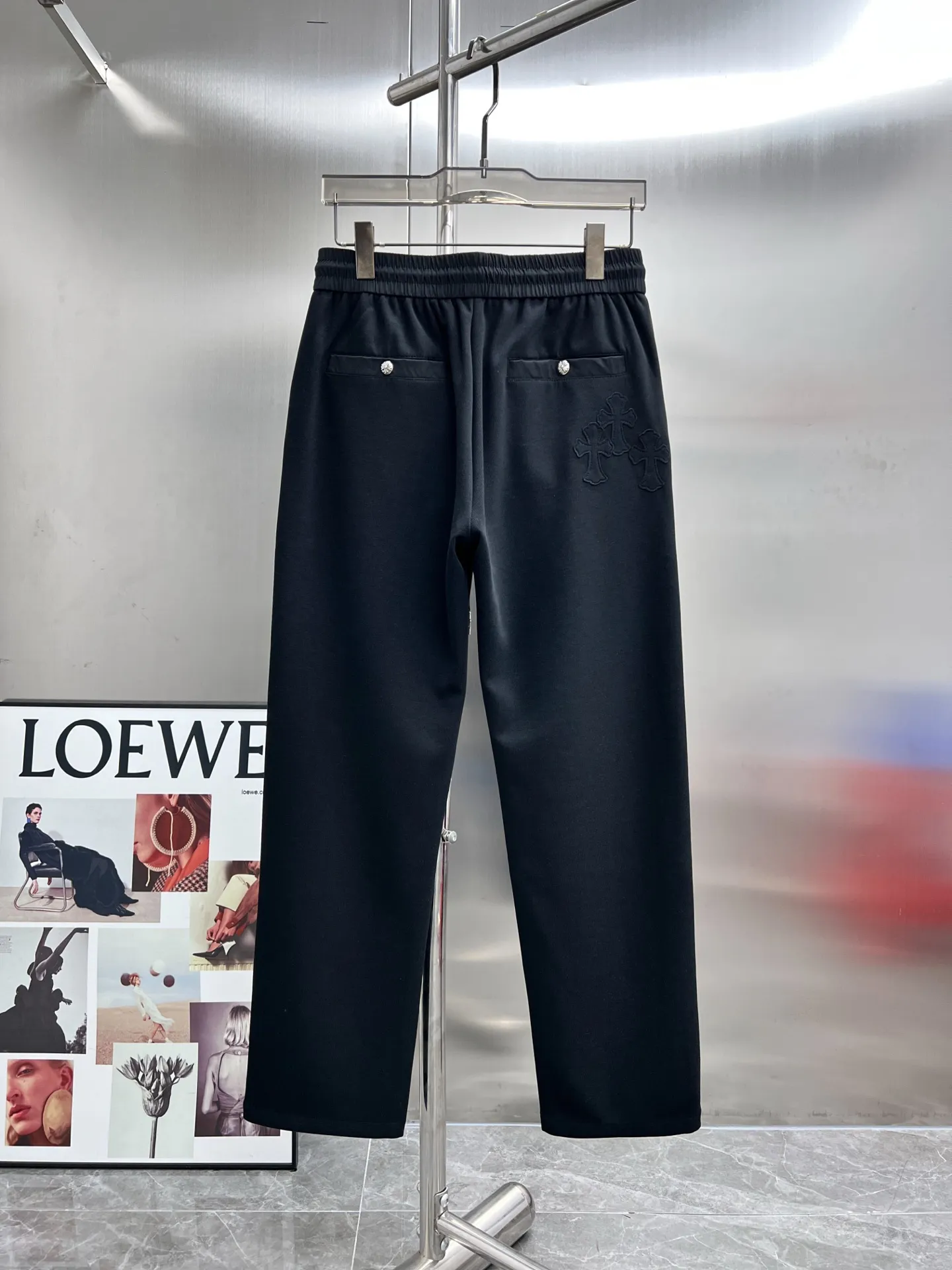 Logo-Appliqué Cotton-Blend Sweatpants D22014643 — view 2