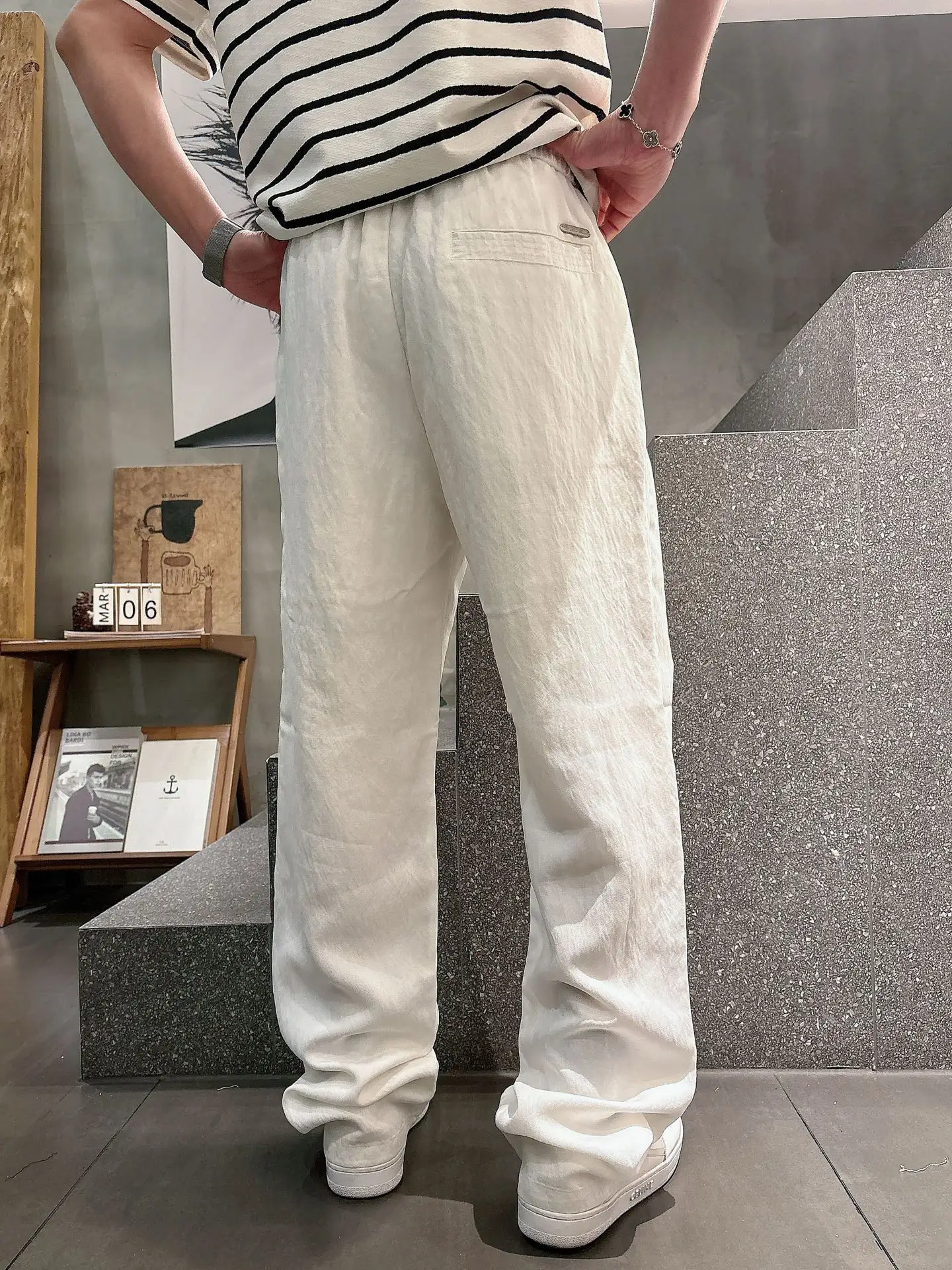 Embroidered Logo Drawstring Trousers D23513342 — view 7