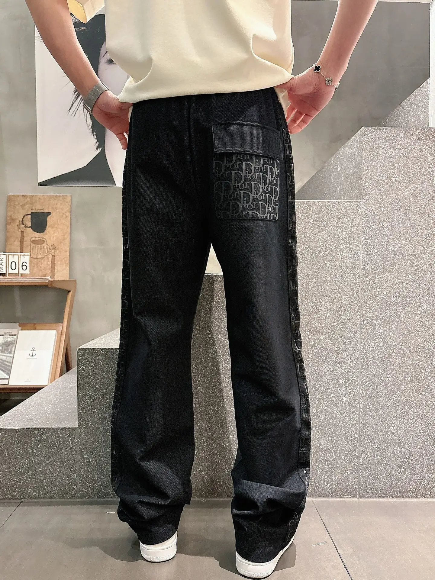 Logo-Jacquard Taped Track Pants D23513337 — view 2