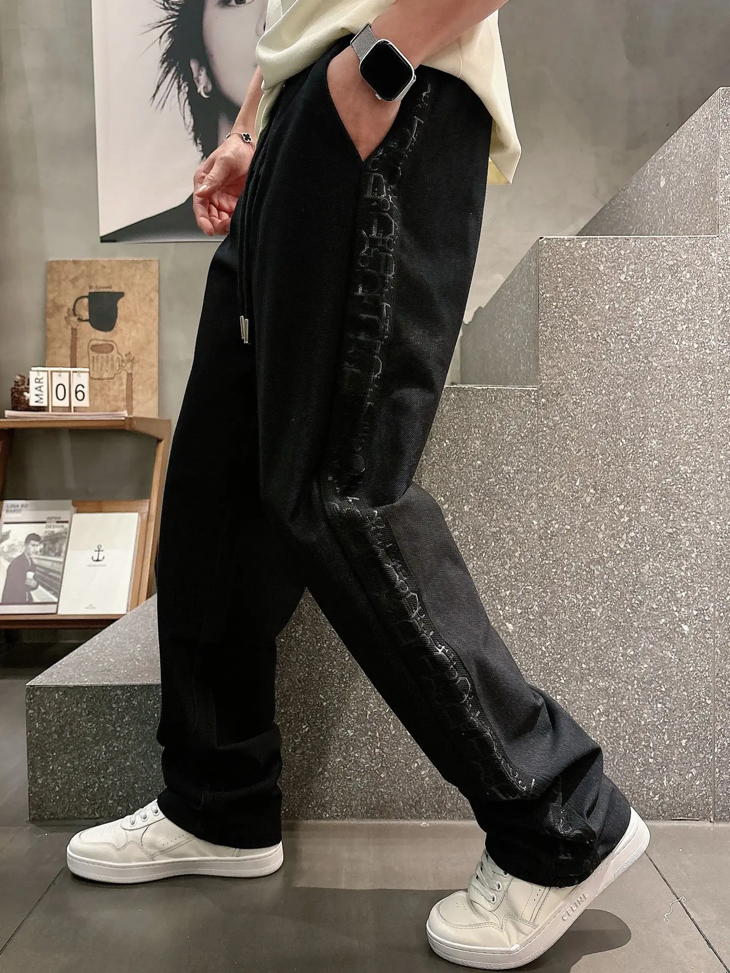 Logo-Jacquard Taped Track Pants D23513337 — view 3
