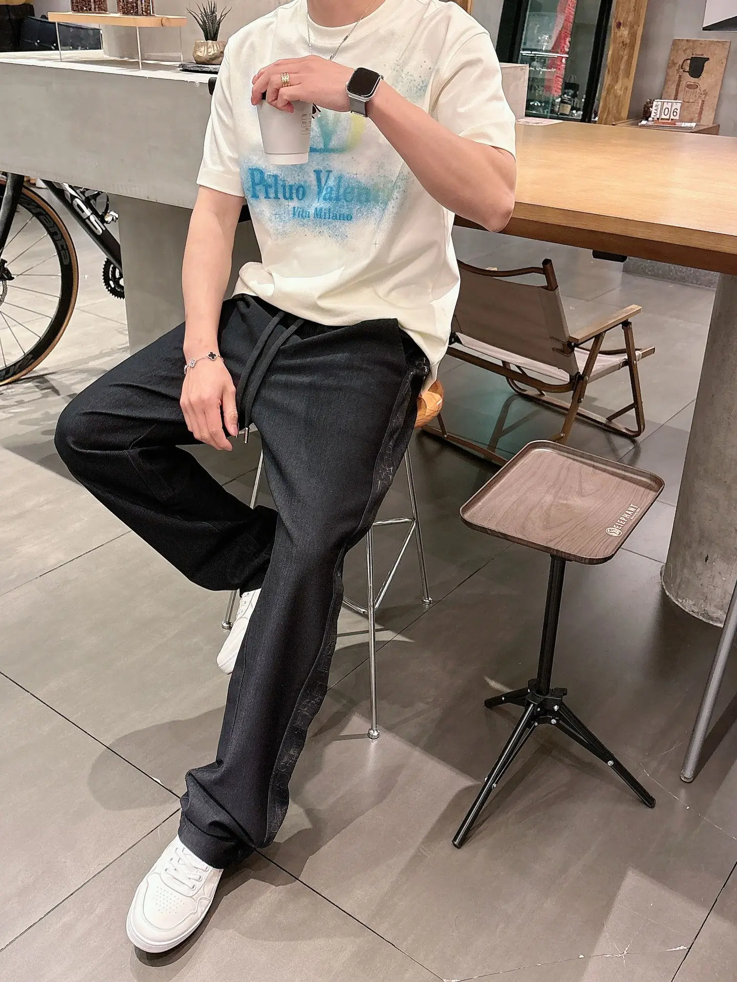 Logo-Jacquard Taped Track Pants D23513337 — view 5