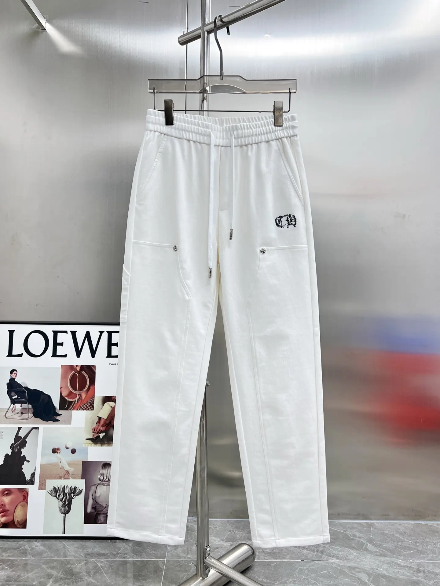 Embroidered Logo Drawstring Trousers D23014636