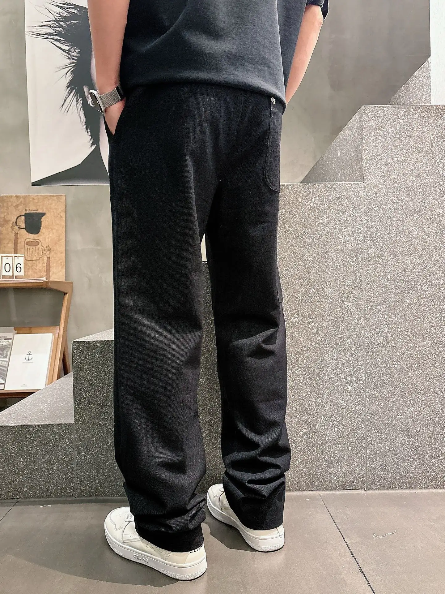 Embroidered Logo Drawstring Trousers D23013339 — view 4