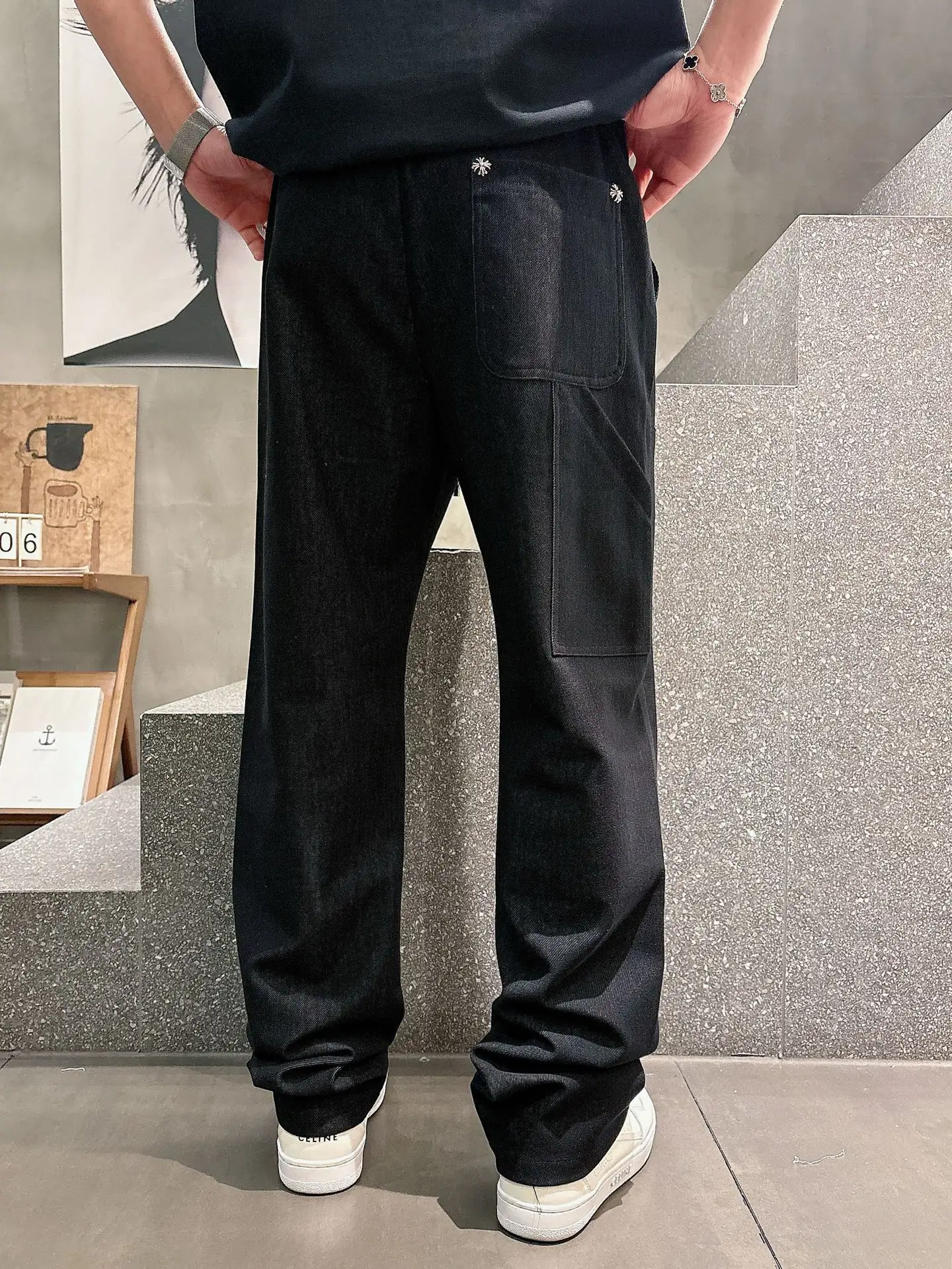 Embroidered Logo Drawstring Trousers D23013339 — view 8