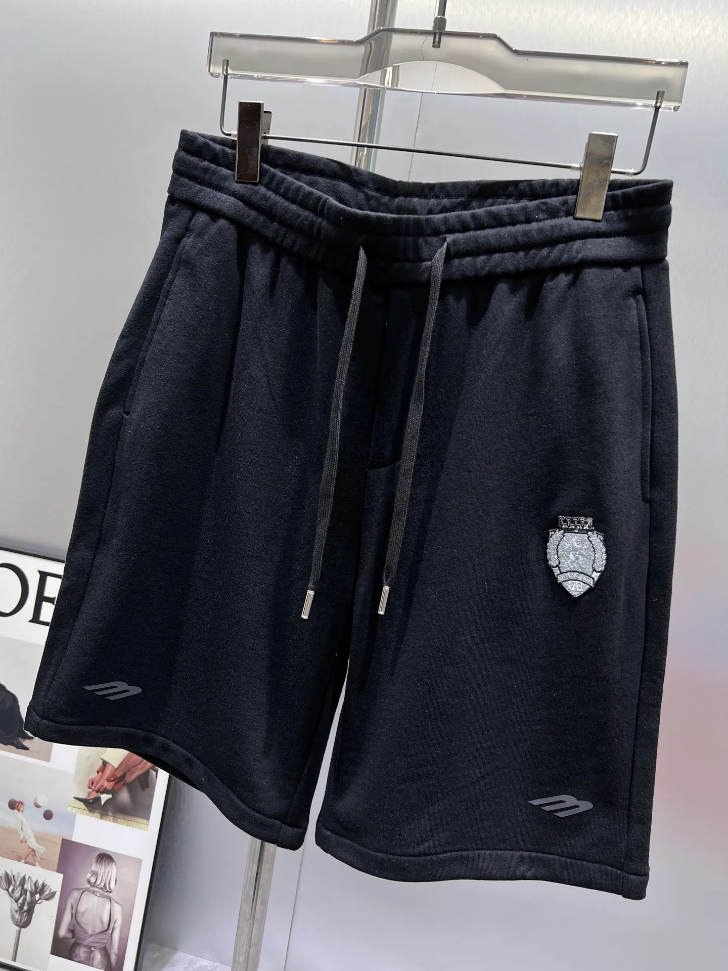 Embroidered Patch Cotton-Jersey Shorts D20012435 — view 3