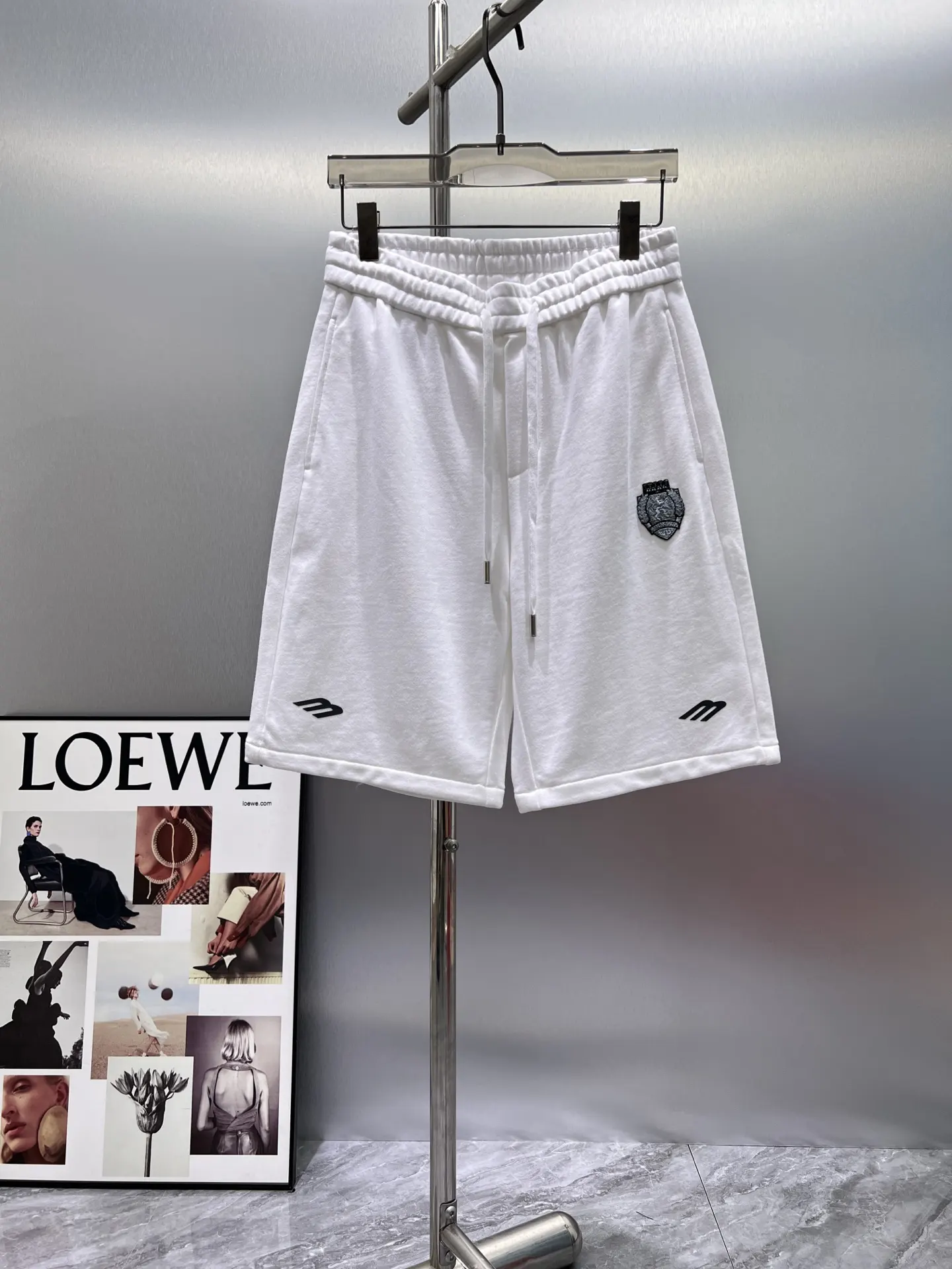Embroidered Patch Cotton-Jersey Shorts D20012434