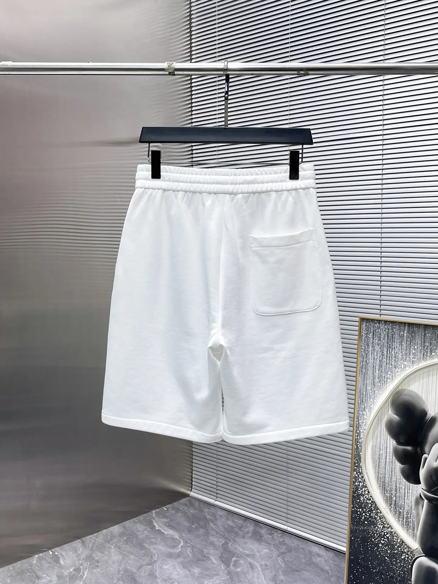 Embroidered French Terry Cotton Shorts D20012441 — view 2