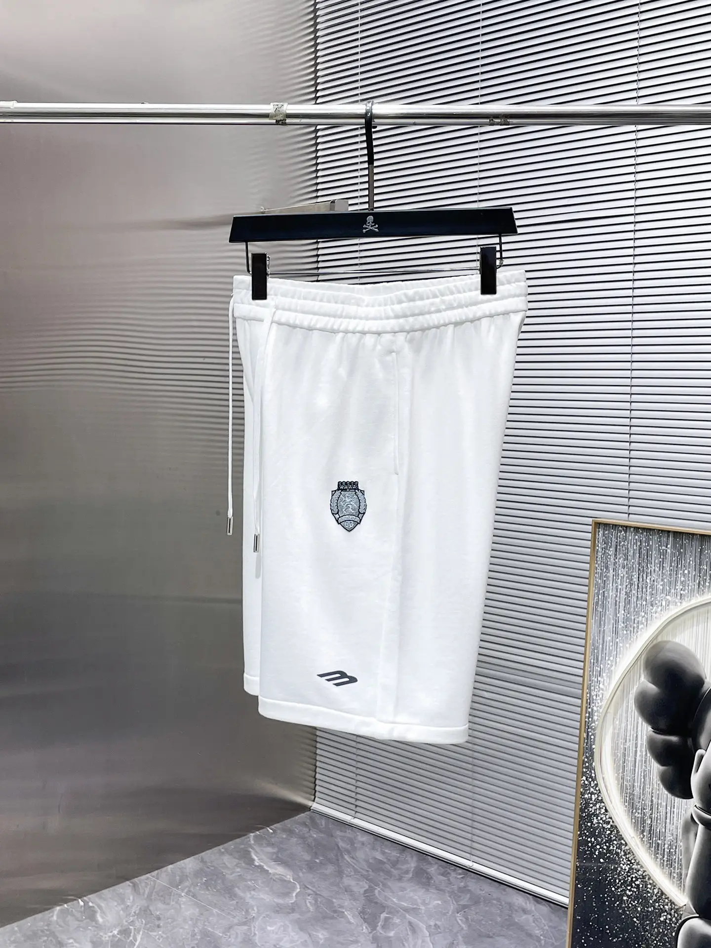 Embroidered French Terry Cotton Shorts D20012441 — view 3