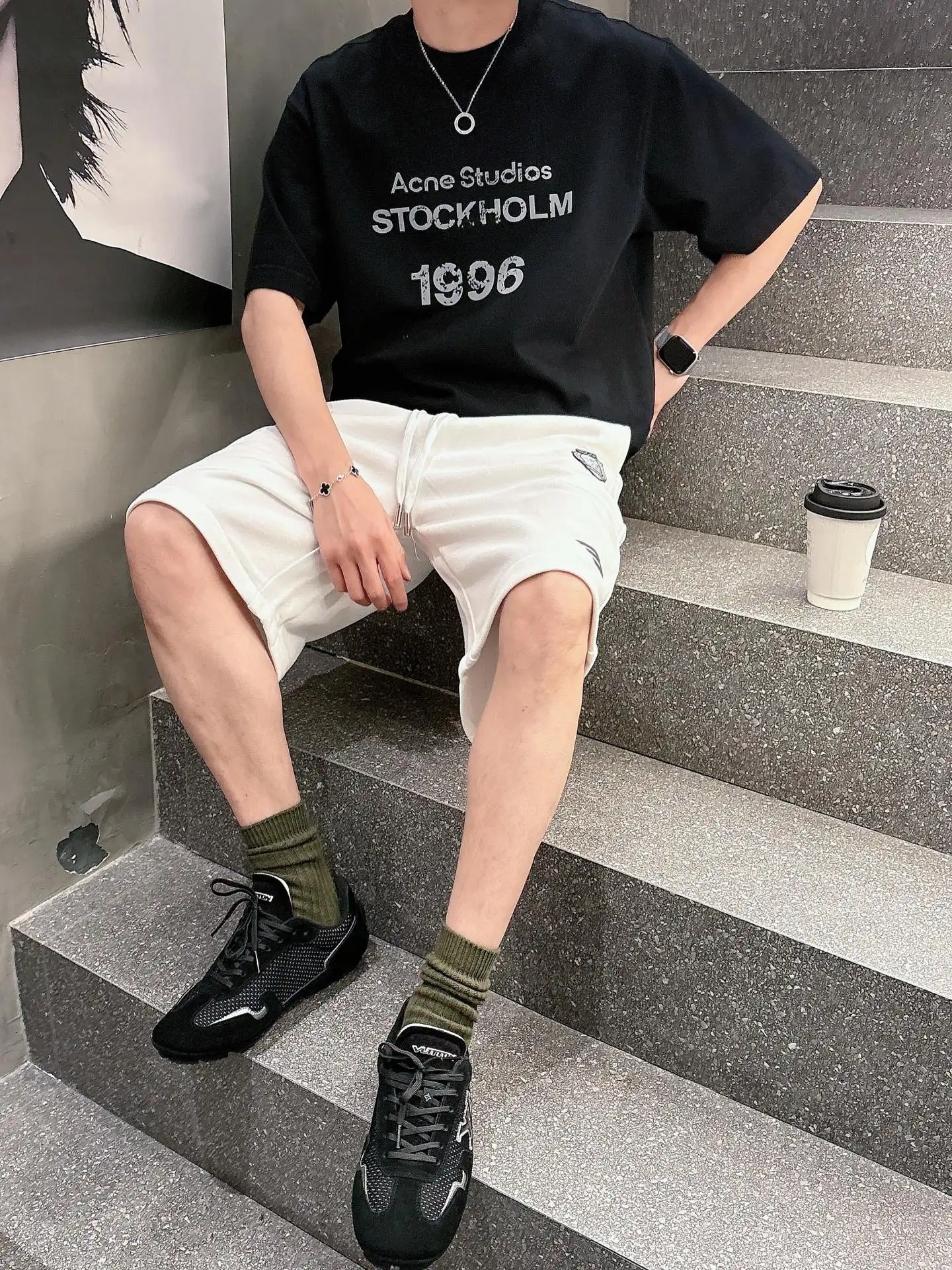 Embroidered Cotton-Jersey Sweat Shorts D20012454 — view 9