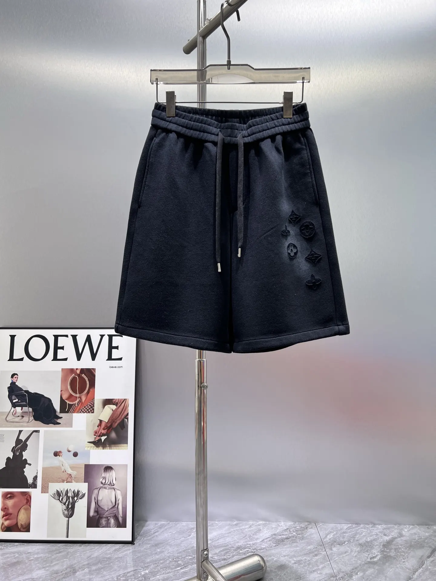 Laser-Cut Monogram Jersey Shorts D21012425