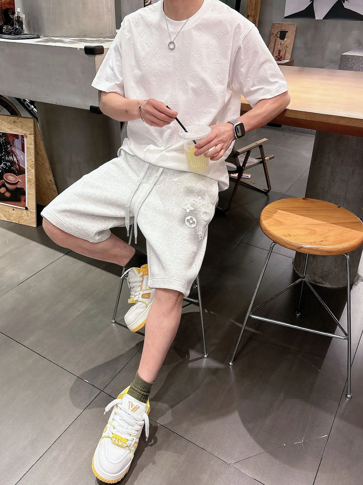 Monogram Laser-Cut Jersey Shorts D21012448 — view 5