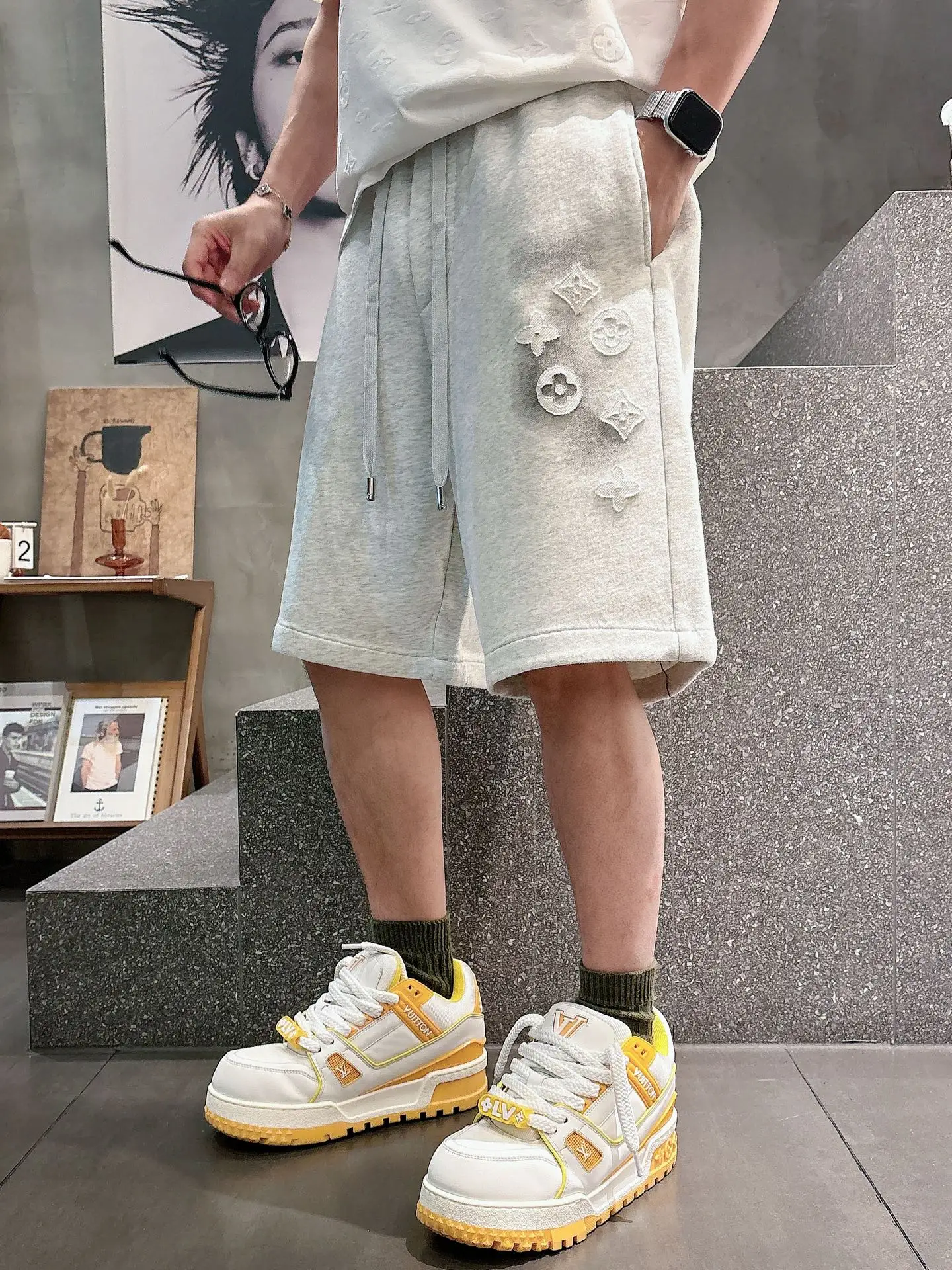 Monogram Laser-Cut Jersey Shorts D21012448 — view 7