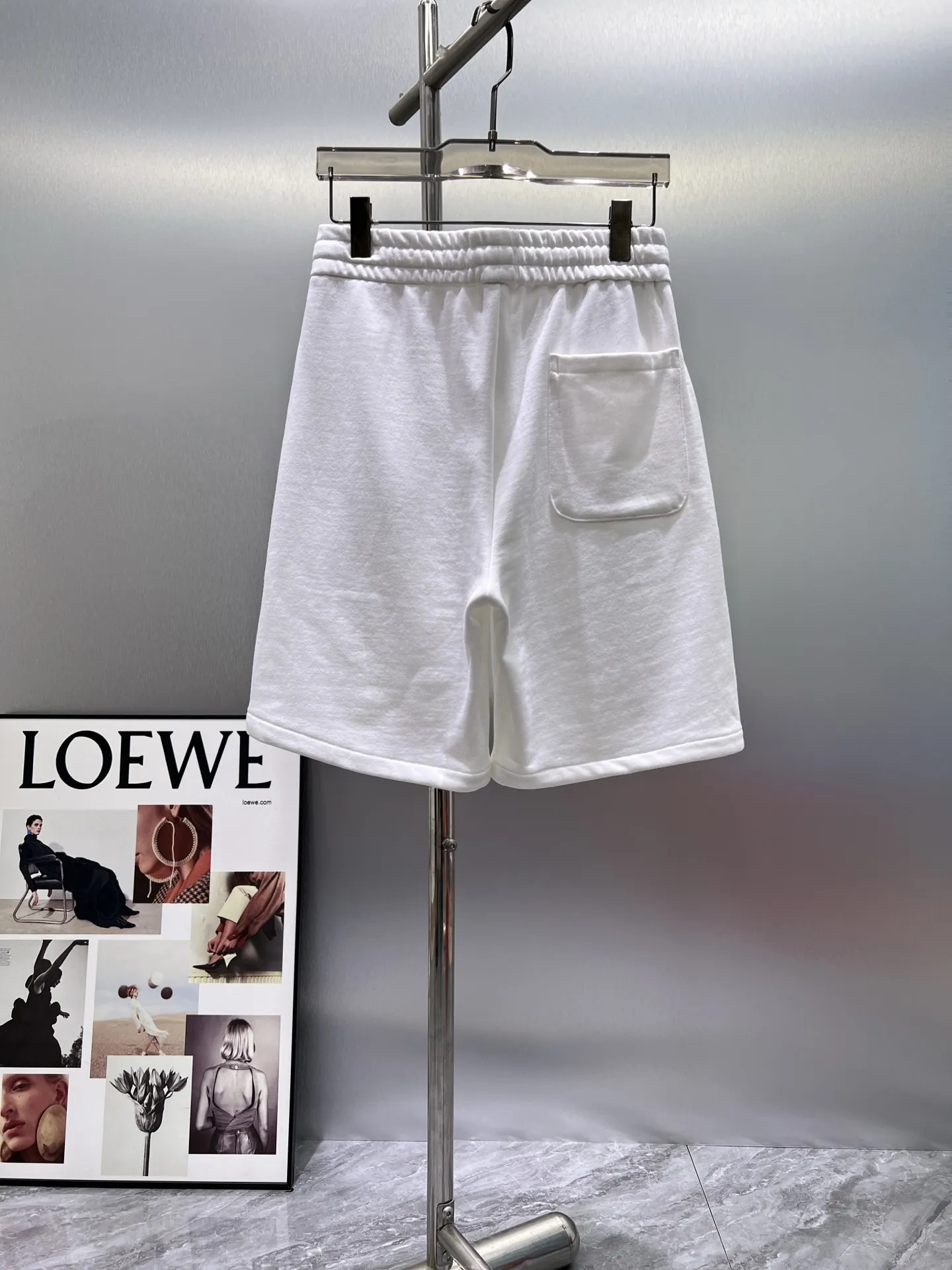 Embroidered Logo Cotton-Jersey Shorts D21012420 — view 2