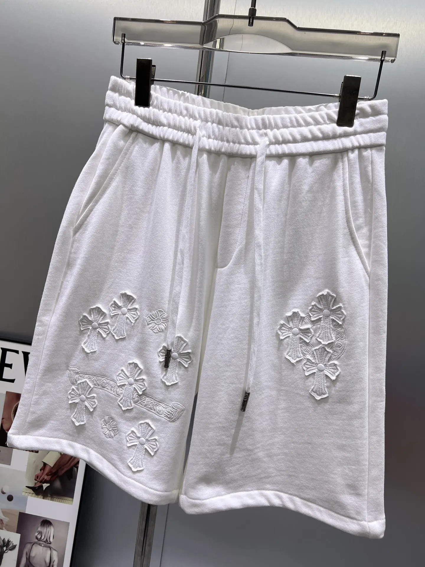 Embroidered Logo Cotton-Jersey Shorts D21012420 — view 5