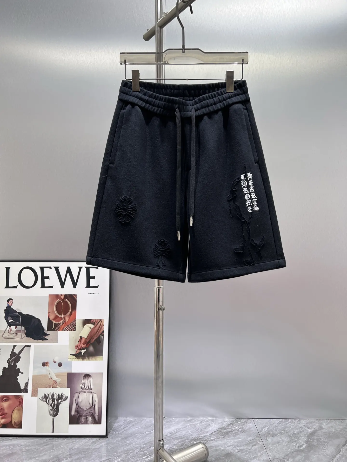 Embroidered Logo Cotton-Jersey Shorts D21012405