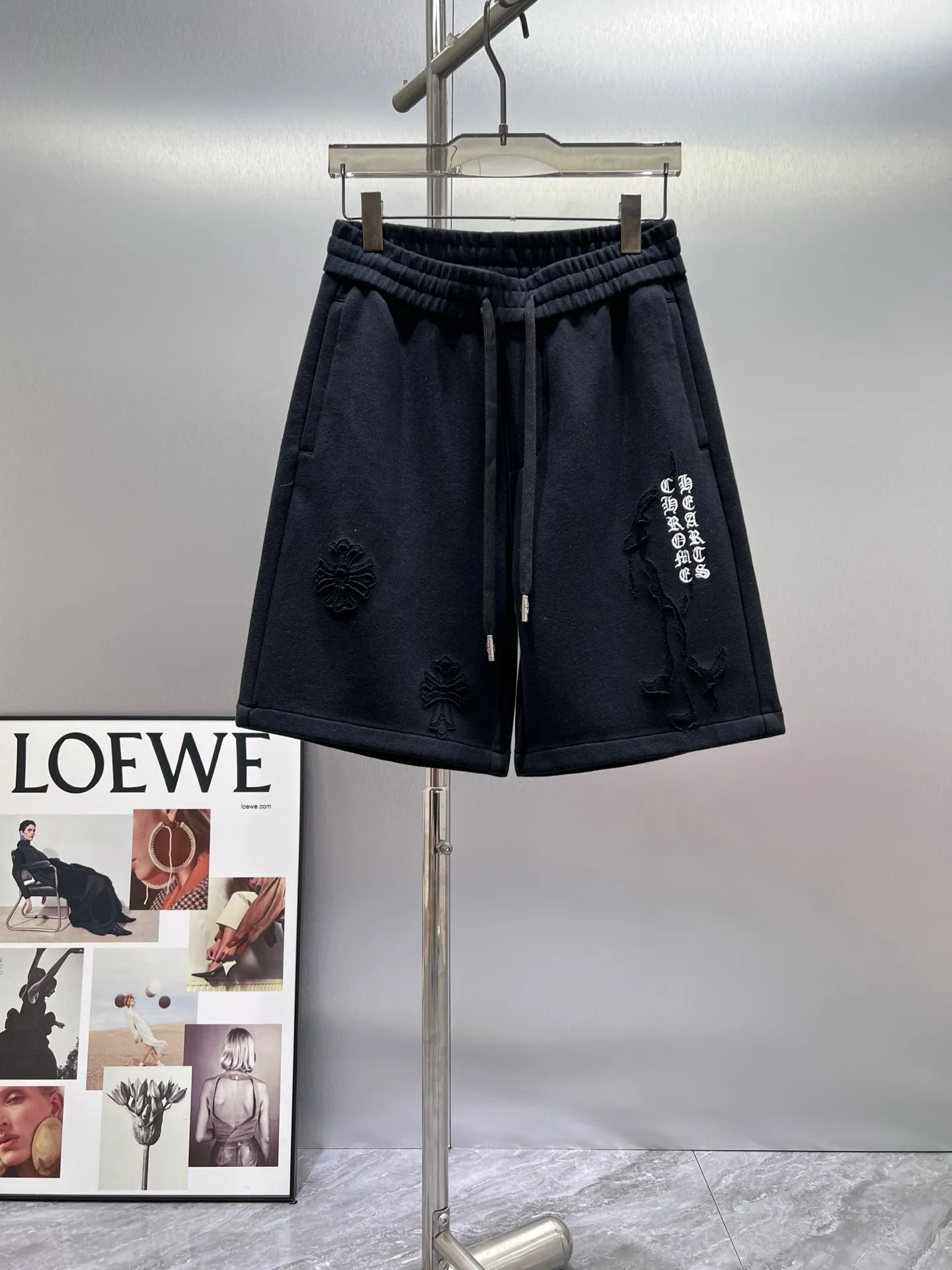 Embroidered Logo Cotton-Jersey Shorts D21012405